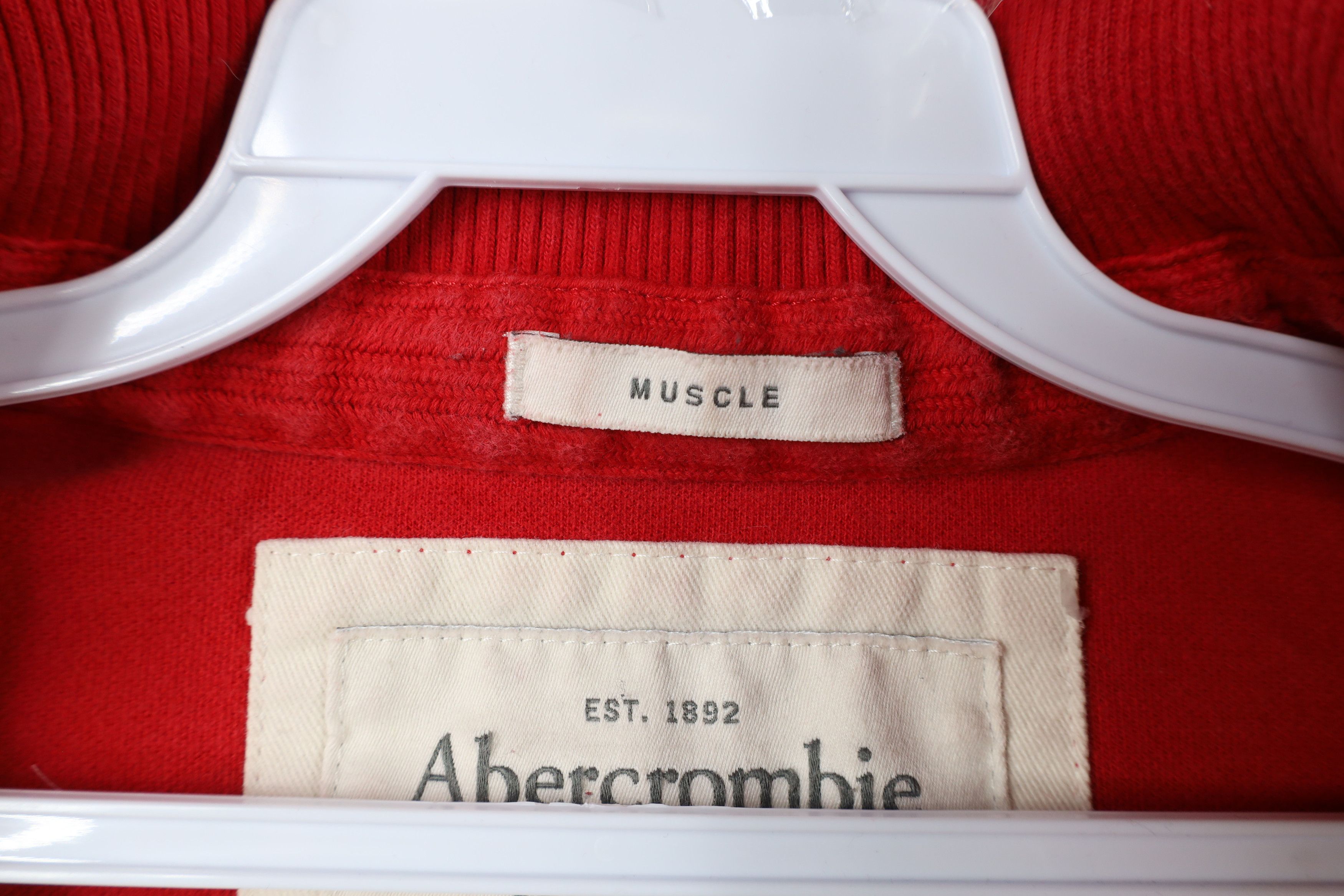 Abercrombie & Fitch × Vintage Vintage Y2K 90s Abercrombie & Fitch Half Zip Sweater Red Size US S / EU 44-46 / 1 - 6 Thumbnail