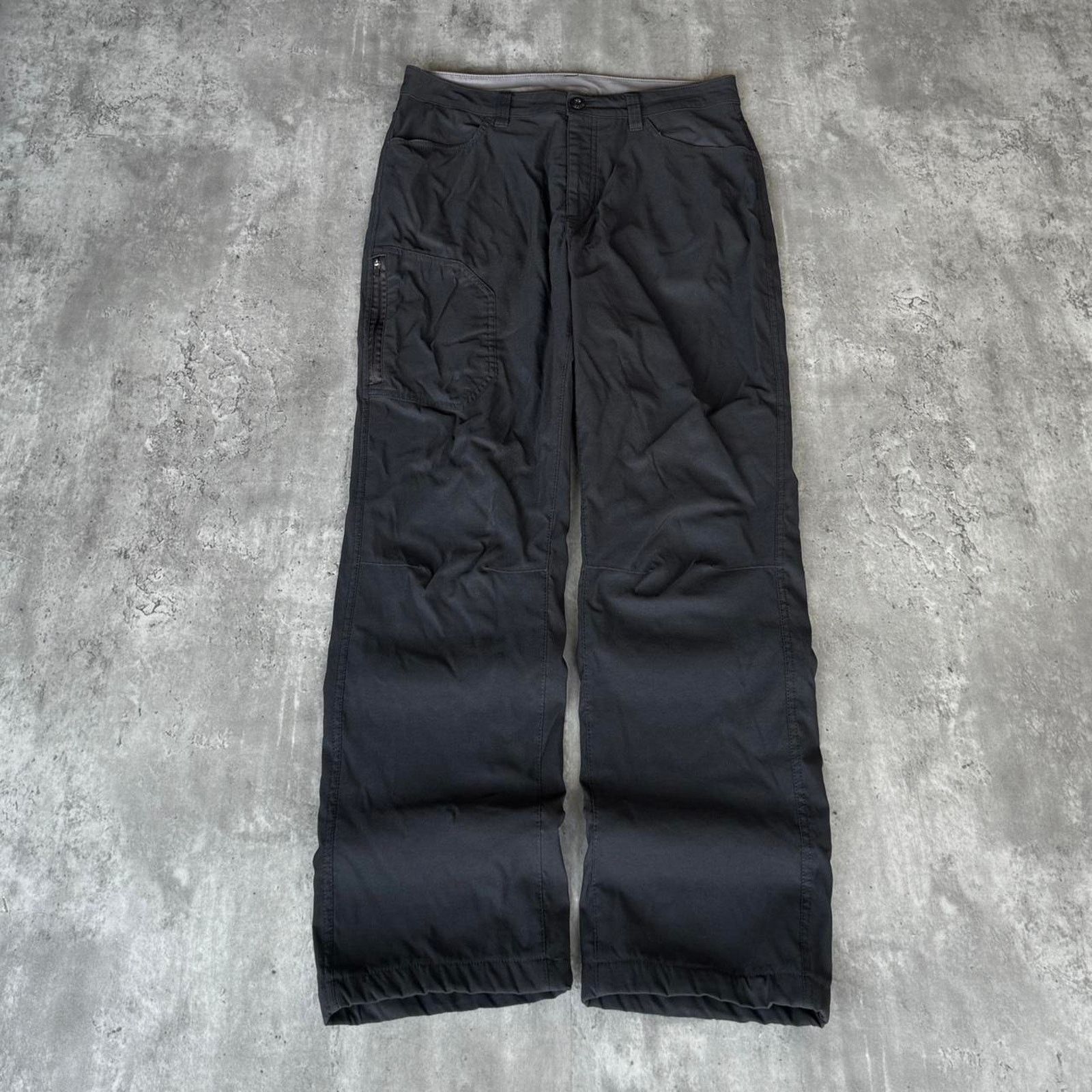 Eddie Bauer × The North Face × Vintage Vintage Y2K Eddie Bauer Black Fleece Lined Lightweight Pants Size US 32 / EU 48 - 1 Thumbnail