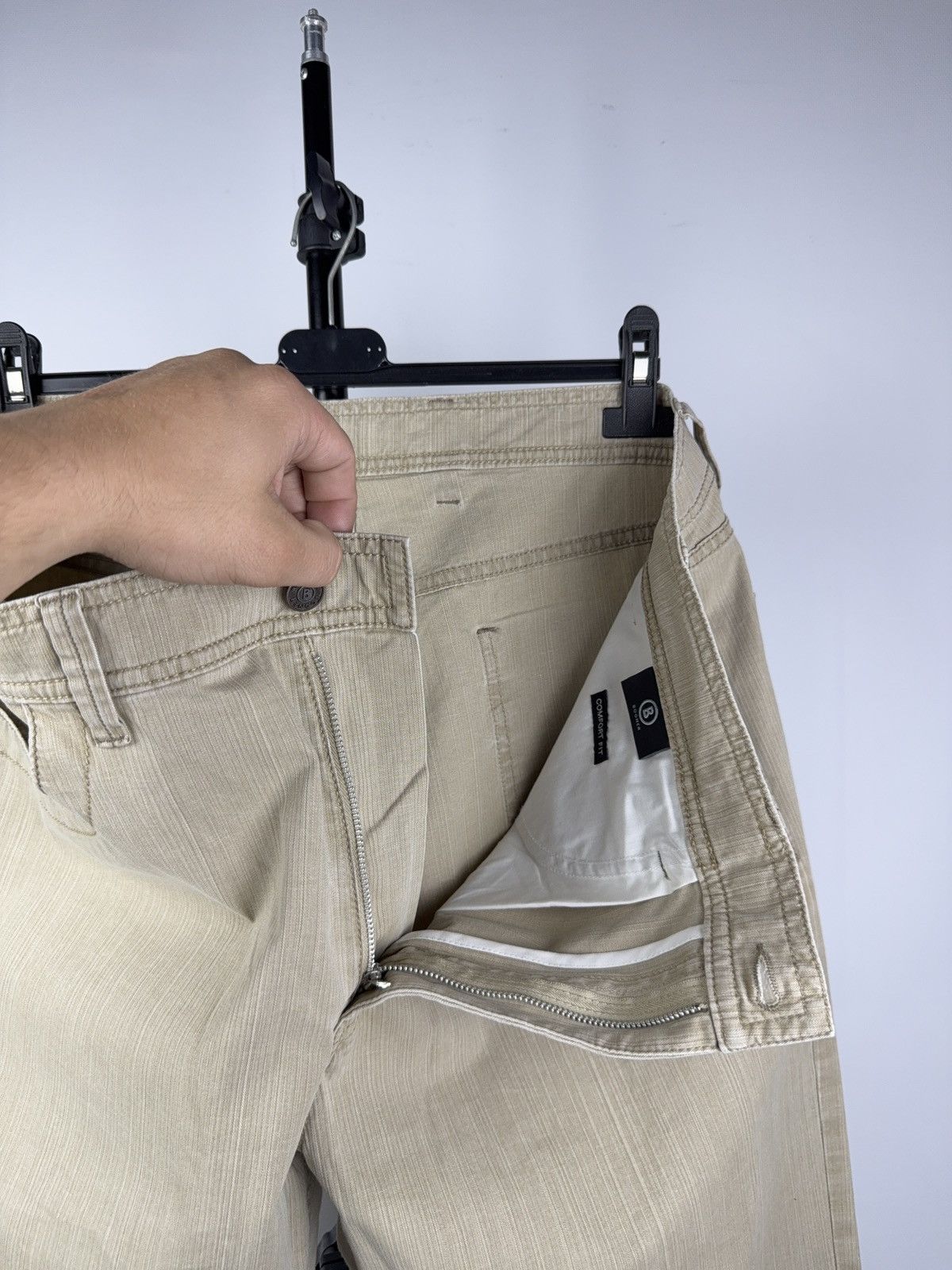 Bogner Vintage 00s Retro Beige Bogner Cotton Comfort Fit Pants Size US 38 / EU 54 - 13 Thumbnail