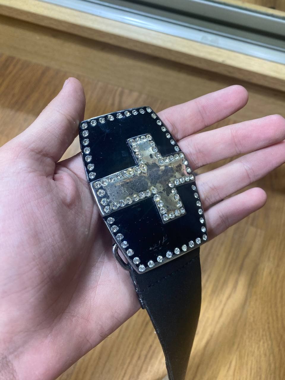 Vintage Pyramid Studded Belt (black) Size ONE SIZE - 18 Thumbnail