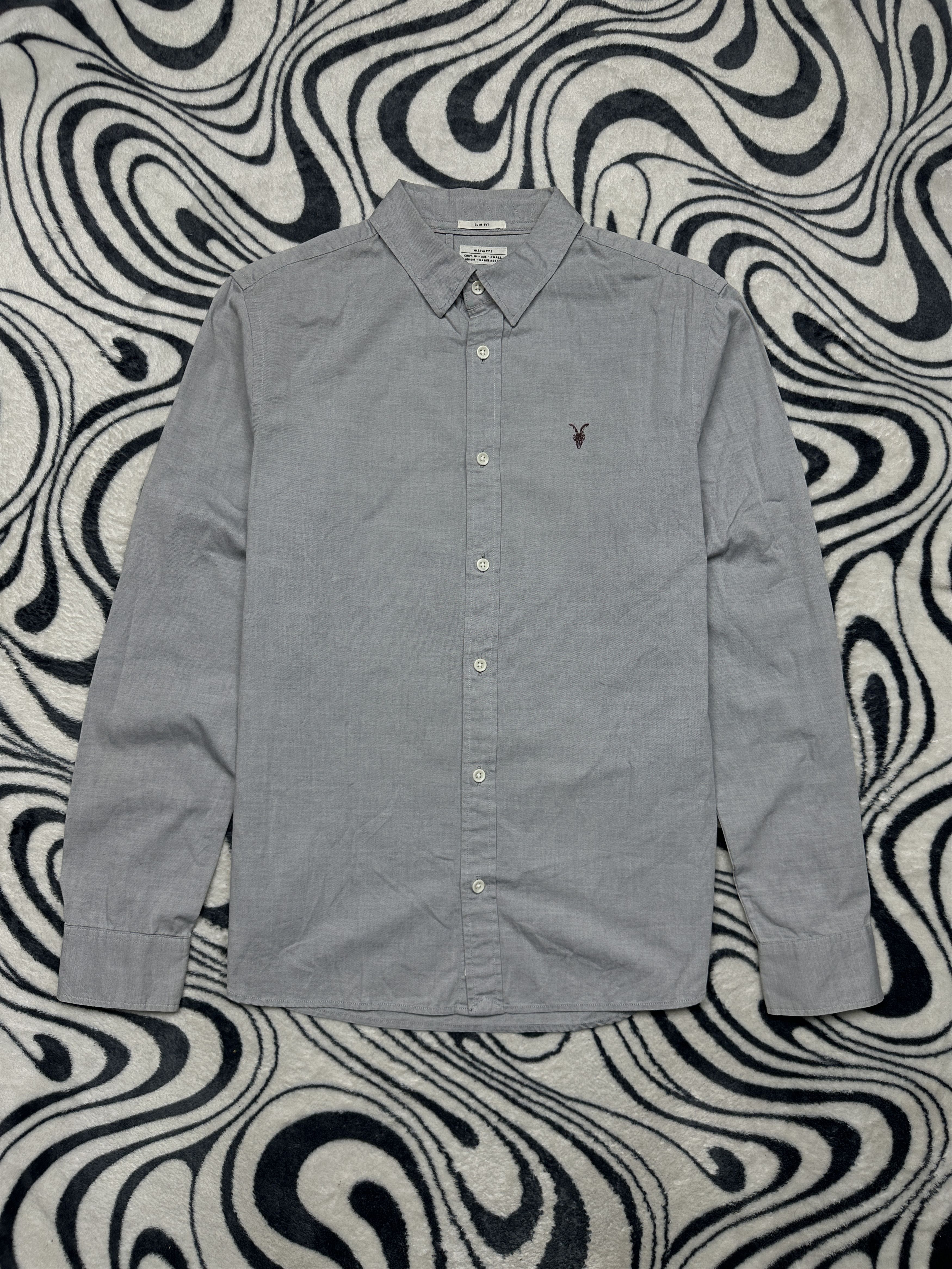 Allsaints Allsaints Mens Redondo Long Sleeve Shirt Size US S / EU 44-46 / 1 - 1 Thumbnail