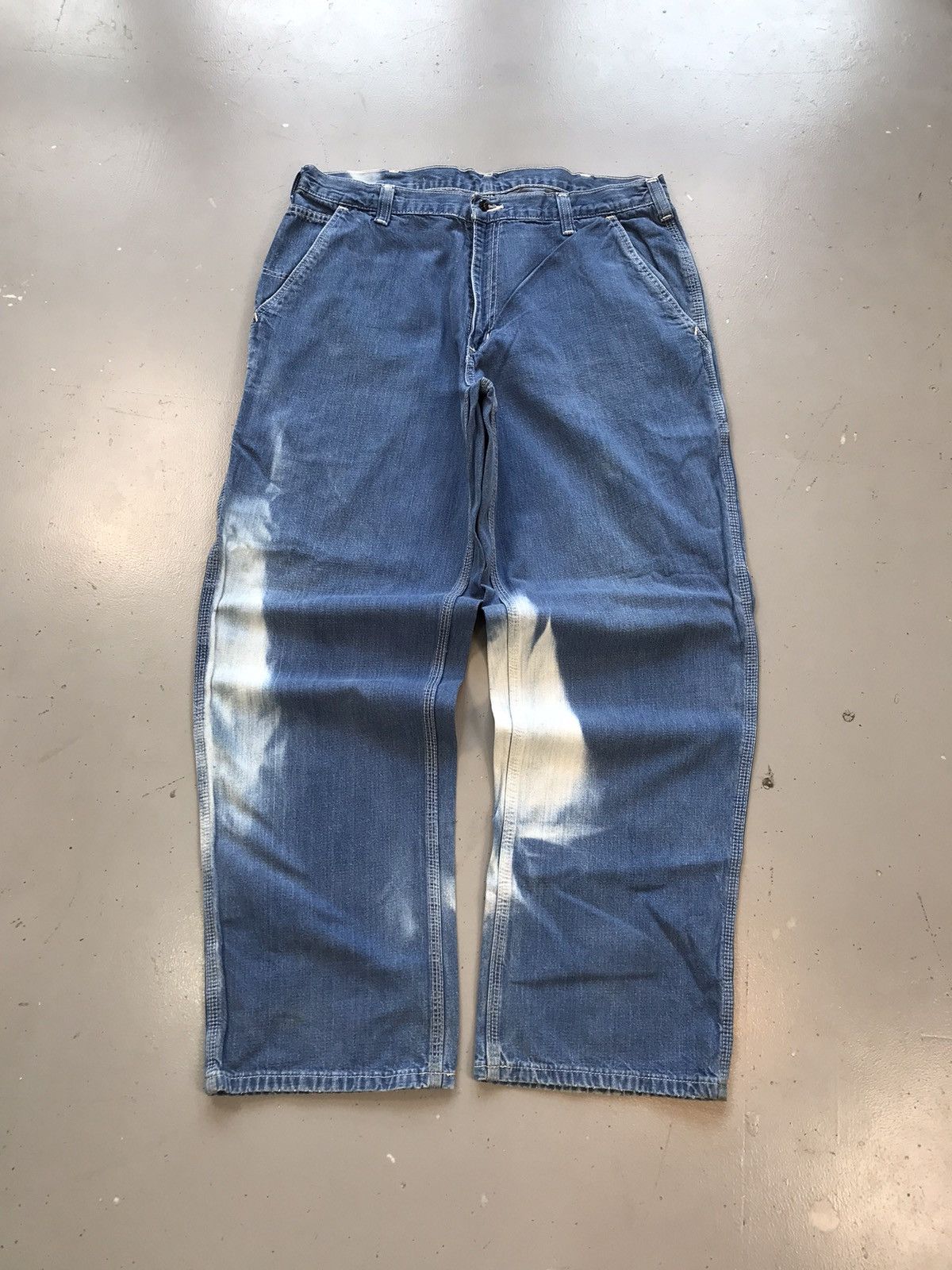Carhartt × Vintage Vintage faded Carhartt carpenter denim Size US 36 / EU 52 - 1 Thumbnail