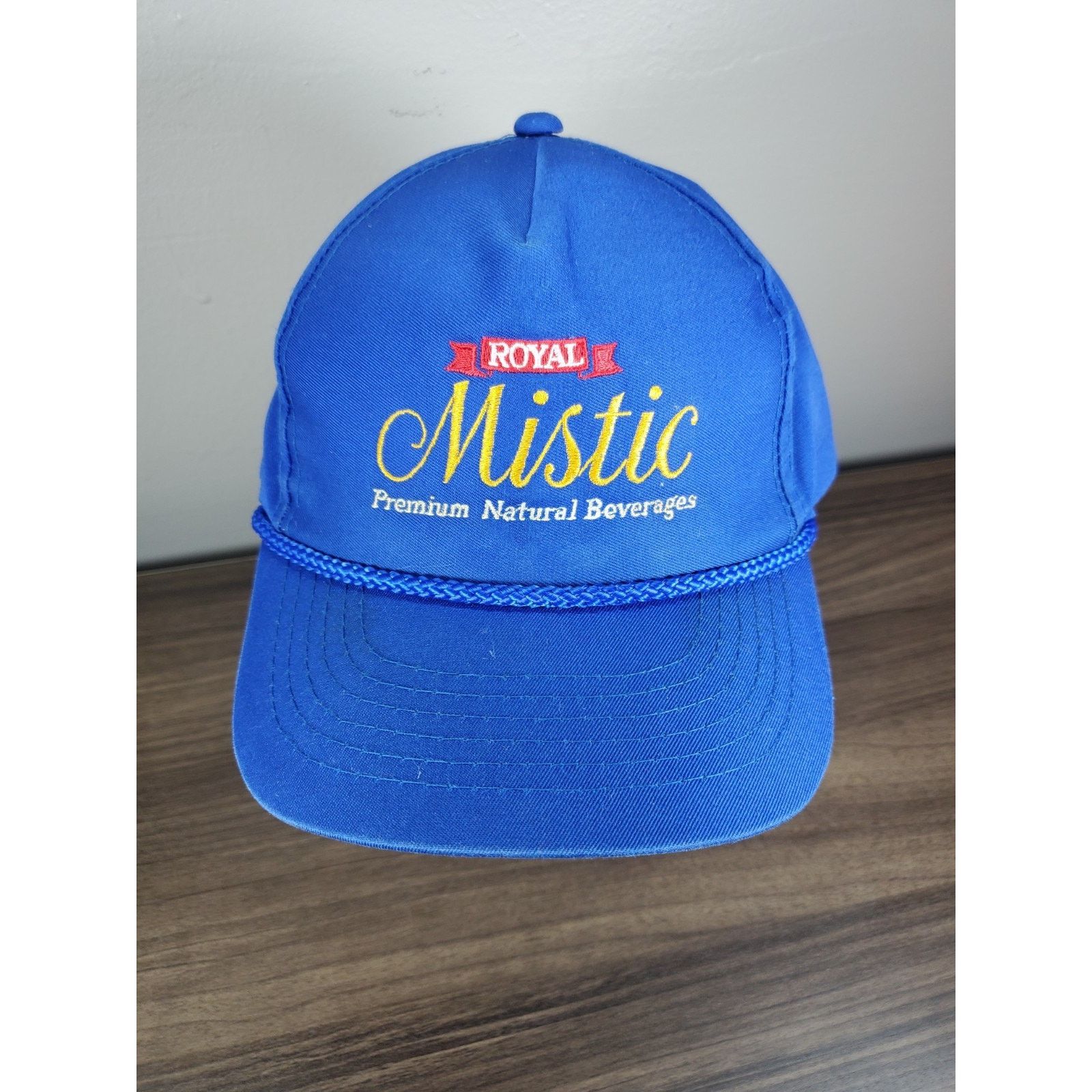Vintage Royal Mistic Premium Natural Beverages Blue Snapback Hat Cap Size ONE SIZE - 2 Thumbnail