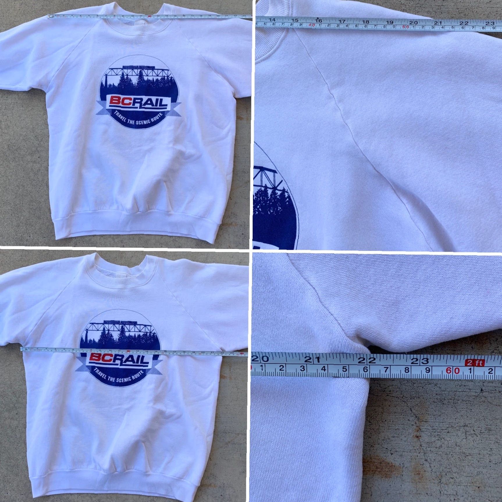 Vintage VINTAGE BC RAIL Sweatshirt Travel The Scenic Route Men L White Graphic Print Clothing Regular Sweatshirt Mens Size US L / EU 52-54 / 3 - 5 Thumbnail