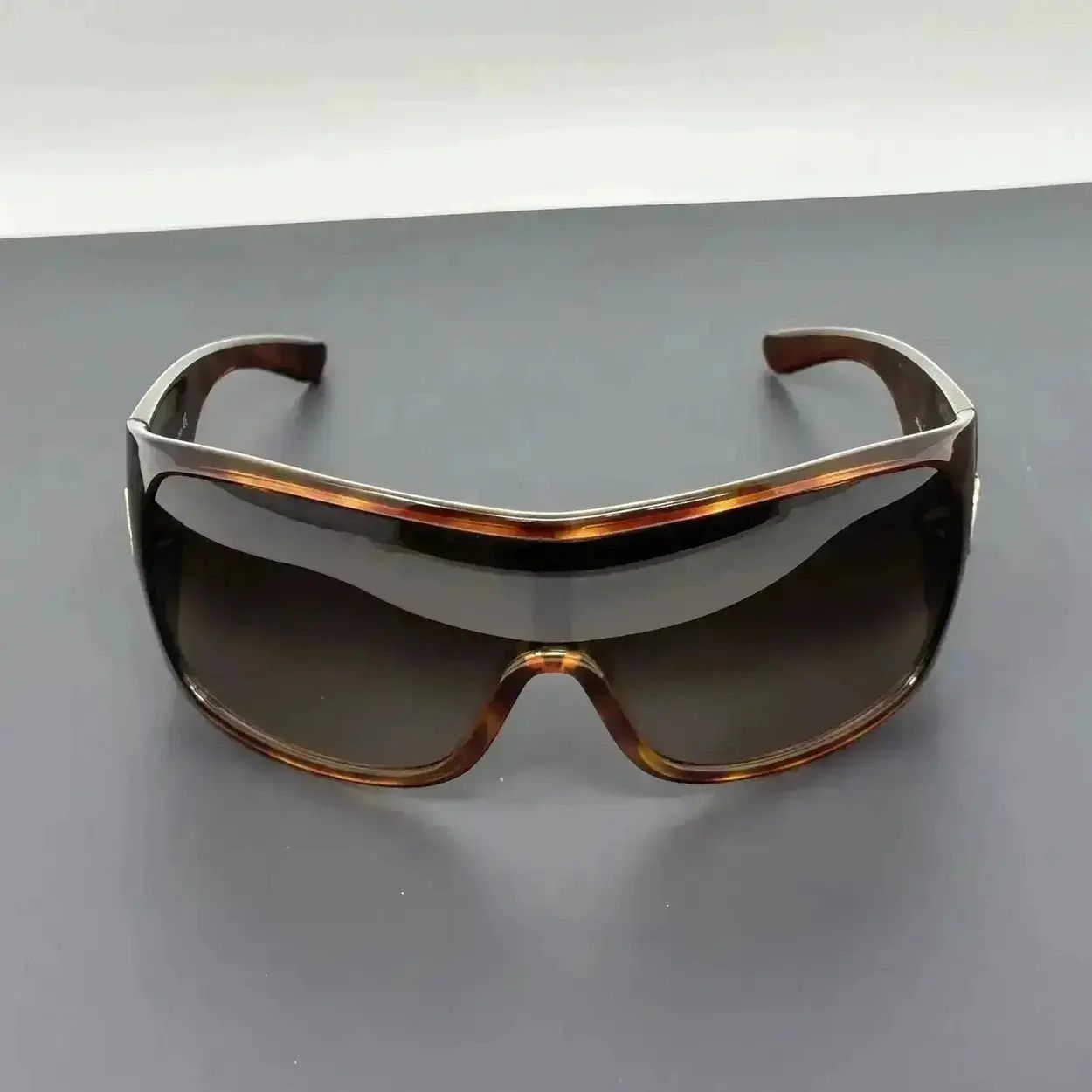 Prada PRADA Sunglasses Wrap Shield Mask Symbole Sport Red Tab Size ONE SIZE - 4 Thumbnail