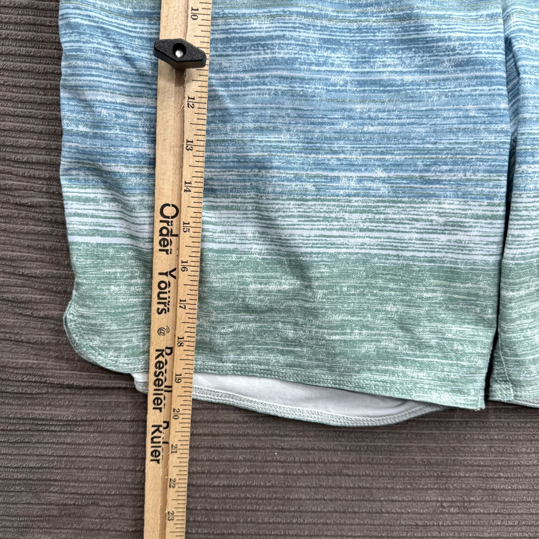 Vissla Vissla Board Shorts Mens 38 Green Blue Stripe Quick Dry Poly Cotton Swim Bottoms Trunks Size US 38 / EU 54 - 7 Thumbnail