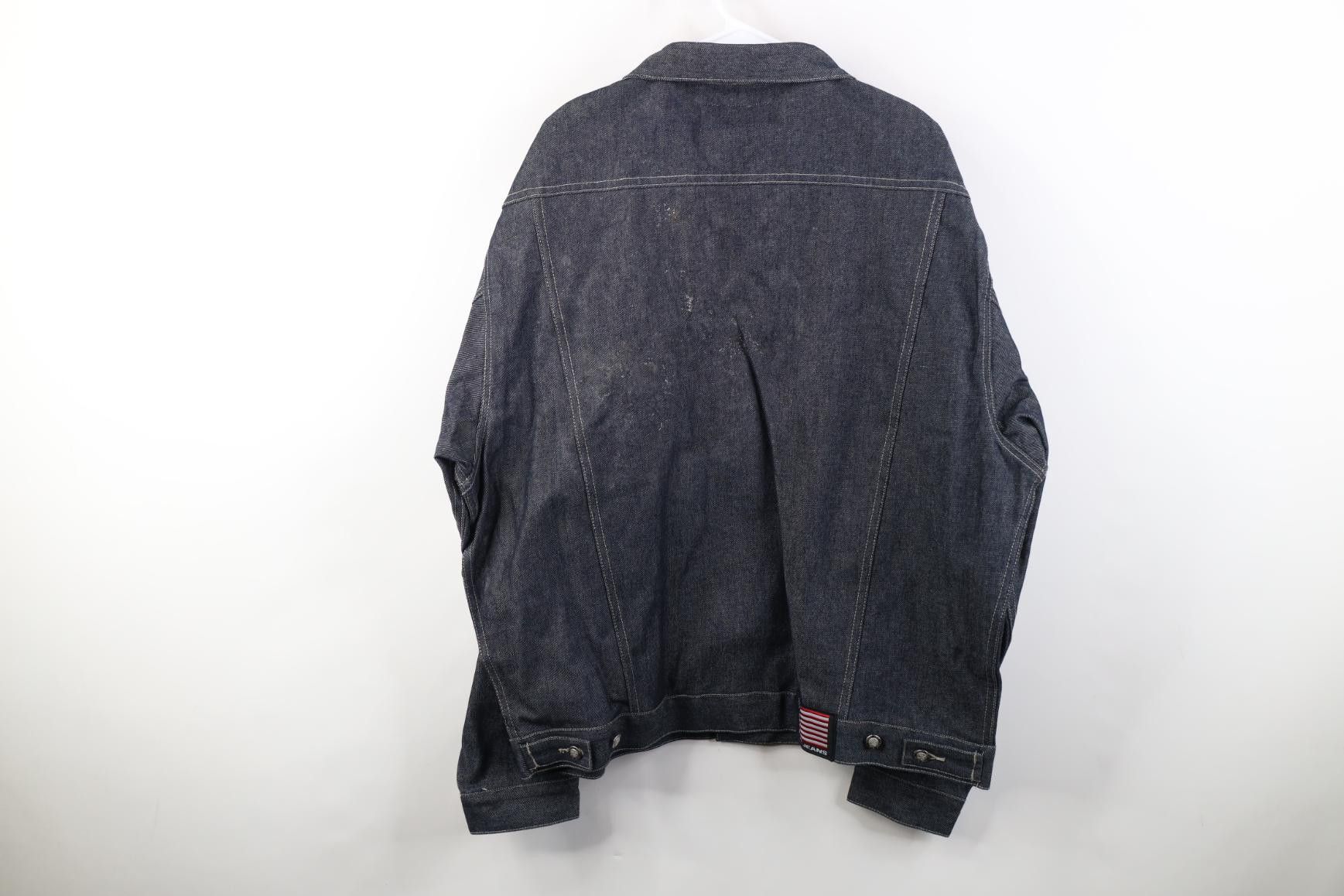 Vintage Deadstock Vintage 90s Streetwear Jean Trucker Jacket Blue Size US XL / EU 56 / 4 - 15 Thumbnail