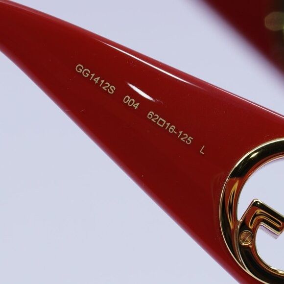 Gucci 🕶️ New Gucci GG1412S 004 Red Sunglasses Size ONE SIZE - 8 Thumbnail