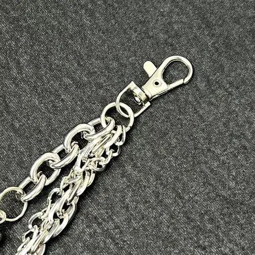 Jewelry 3 layers Punk Long Metal Wallet Belt Chain Size ONE SIZE - 5 Thumbnail