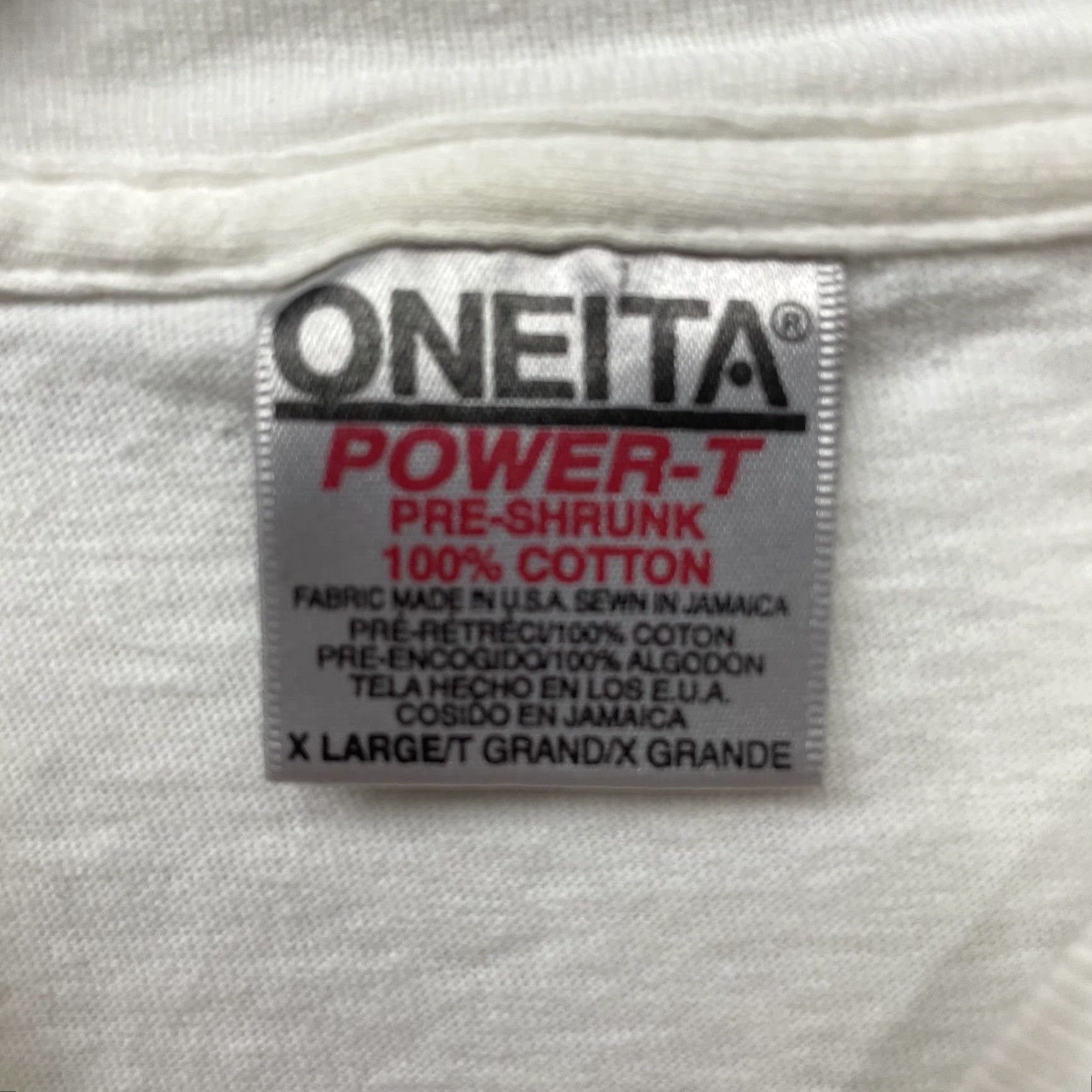 Vintage VINTAGE Oneita South Bay Studios 1994 Graphic Tee Stitch Mens Size XL White Cotton Size US XL / EU 56 / 4 - 2 Thumbnail