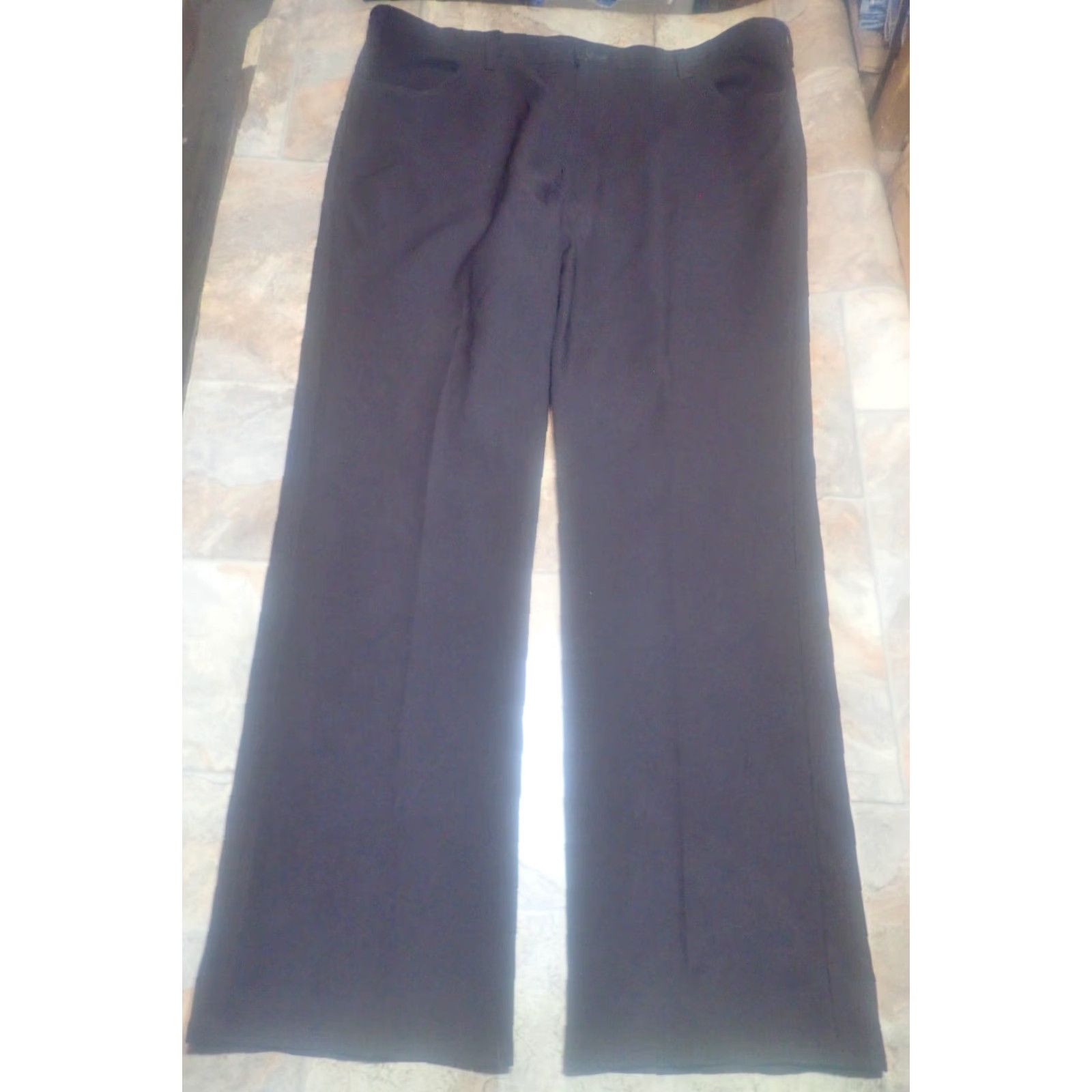 Levi's VINTAGE Levi's 517 Dress Pants Mens 42 Dark Brown Polyester Twill Bootcut 1970s Size US 42 / EU 58 - 2 Thumbnail