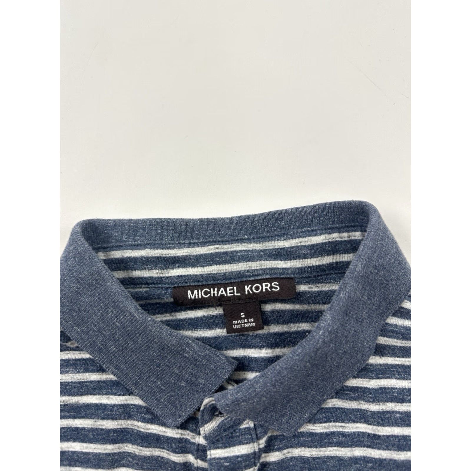 Michael Kors Michael Kors Shirt Mens Small Blue Striped Short Sleeve Polo Casual Size US S / EU 44-46 / 1 - 3 Thumbnail