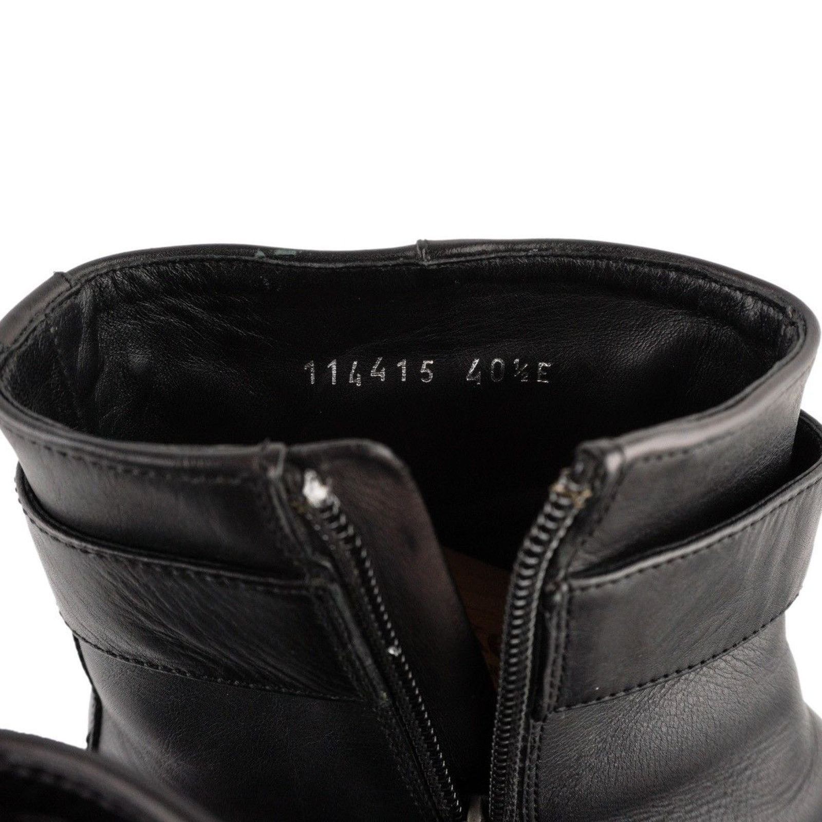 Gucci Gucci GG Interlocking Silver Logo Black Leather Zip Boots Size US 7.5 / EU 40-41 - 12 Thumbnail