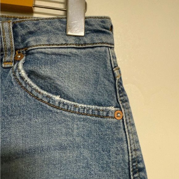 7 For All Mankind 7 For All Mankind Distressed Denim Mini Skirt Size 28 Size 28" / US 6 / IT 42 - 7 Thumbnail