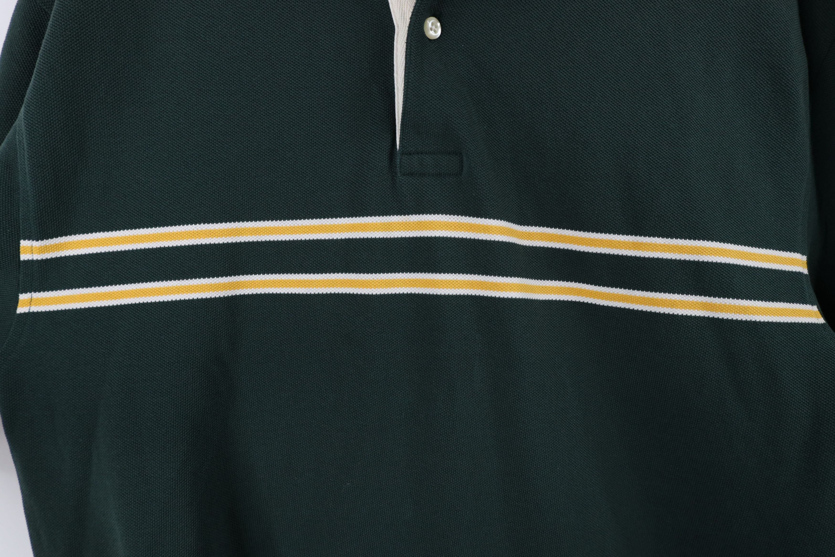 Tommy Hilfiger × Vintage Vintage 90s Tommy Hilfiger Striped Collared Polo Shirt Green Size US S / EU 44-46 / 1 - 8 Thumbnail
