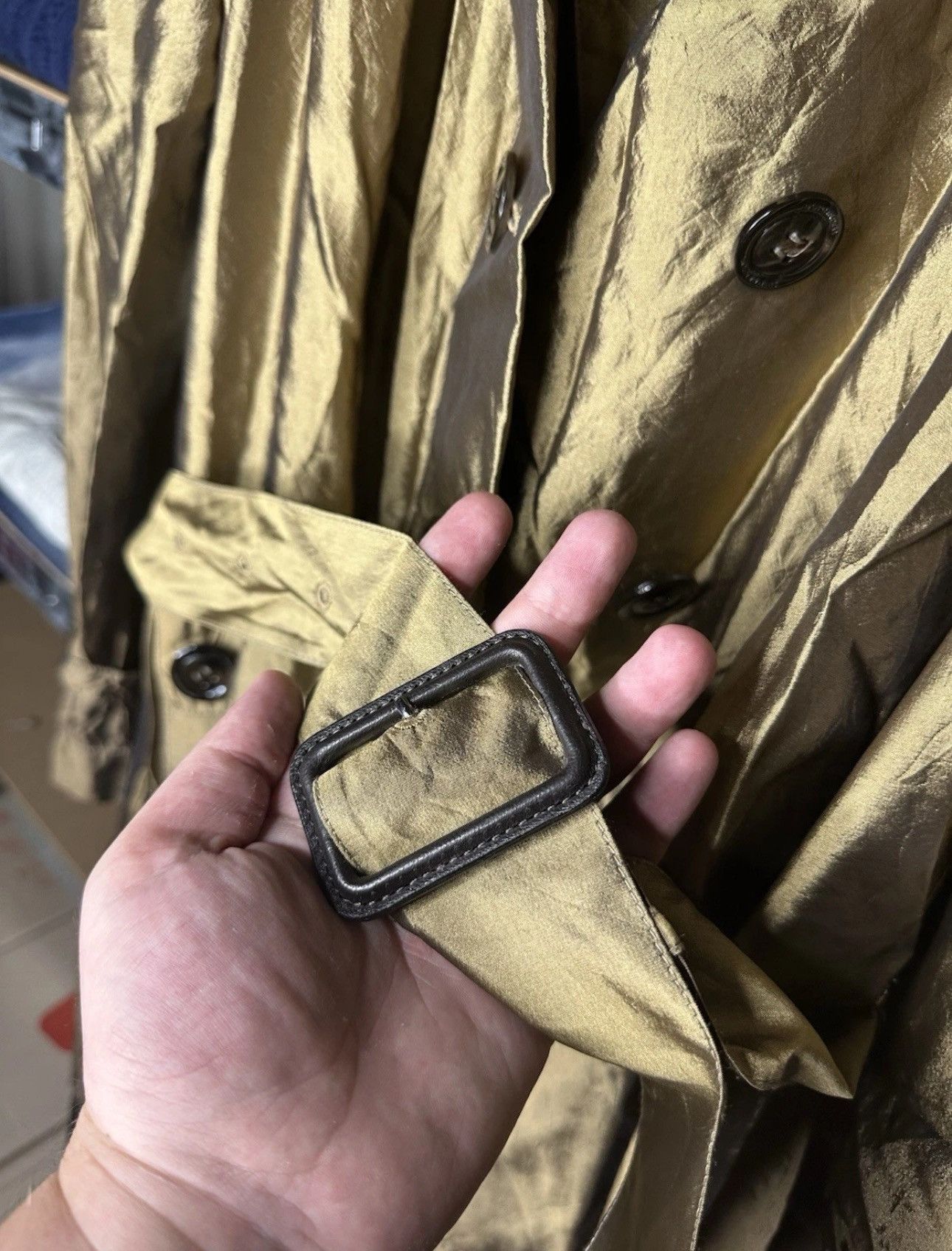 Burberry Burberry Silk Luxury Gold Gradient Trench Coat Jacket Size M / US 6-8 / IT 42-44 - 8 Thumbnail