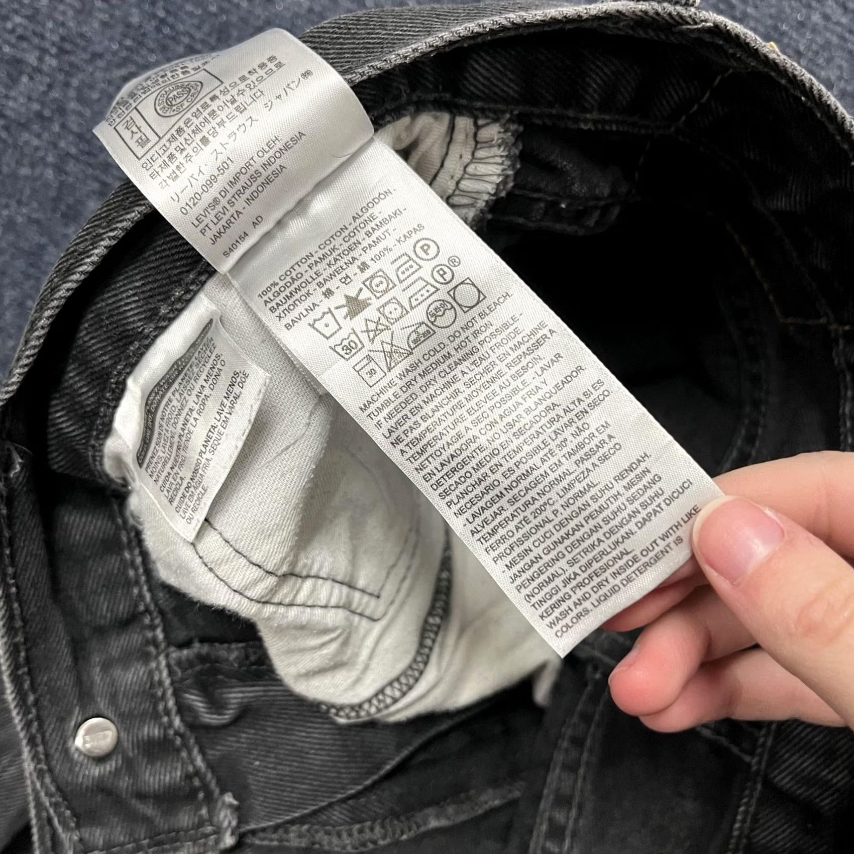 Levi's Levi's 550 Jeans Mens 36x34 Relaxed Tapered Fit Denim Gray Black Charcoal Wash Pockets Zip Fly Leather Patch Vintage No Size US 36 / EU 52 - 6 Thumbnail