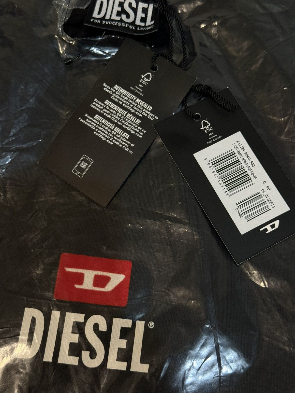 Diesel Diesel t-shirt with Flocked logo US L Size US L / EU 52-54 / 3 - 2 Thumbnail