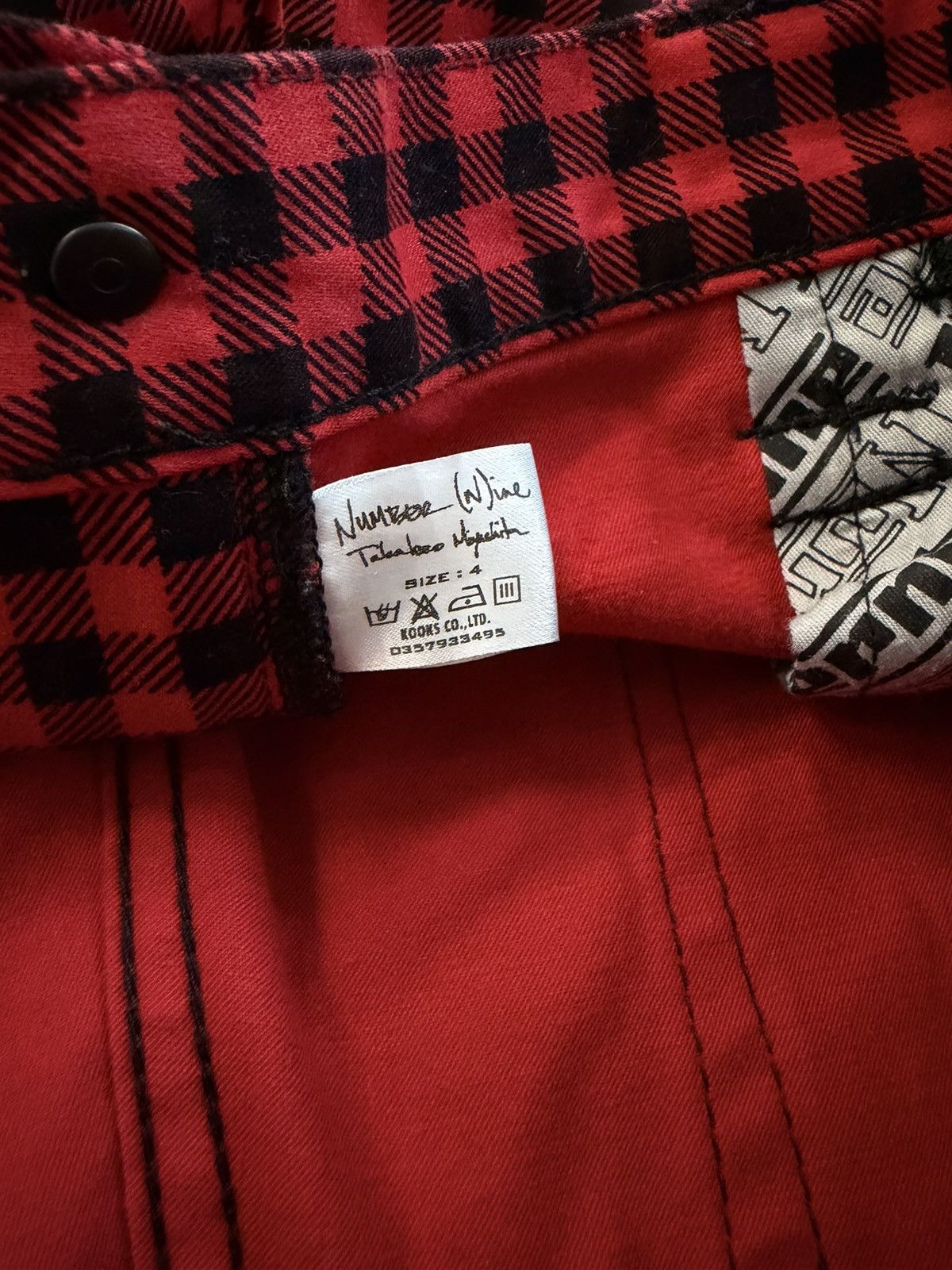 Number (N)ine SS05 Night Crawler Plaid Suspender Denim Size US 33 - 11 Thumbnail