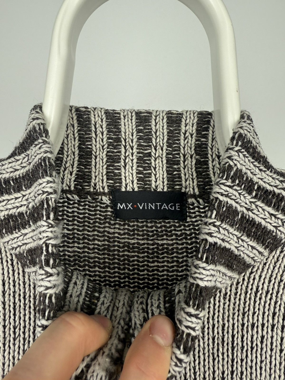 Japanese Brand Avant Garde Japan knit zip sweater Size US L / EU 52-54 / 3 - 7 Thumbnail