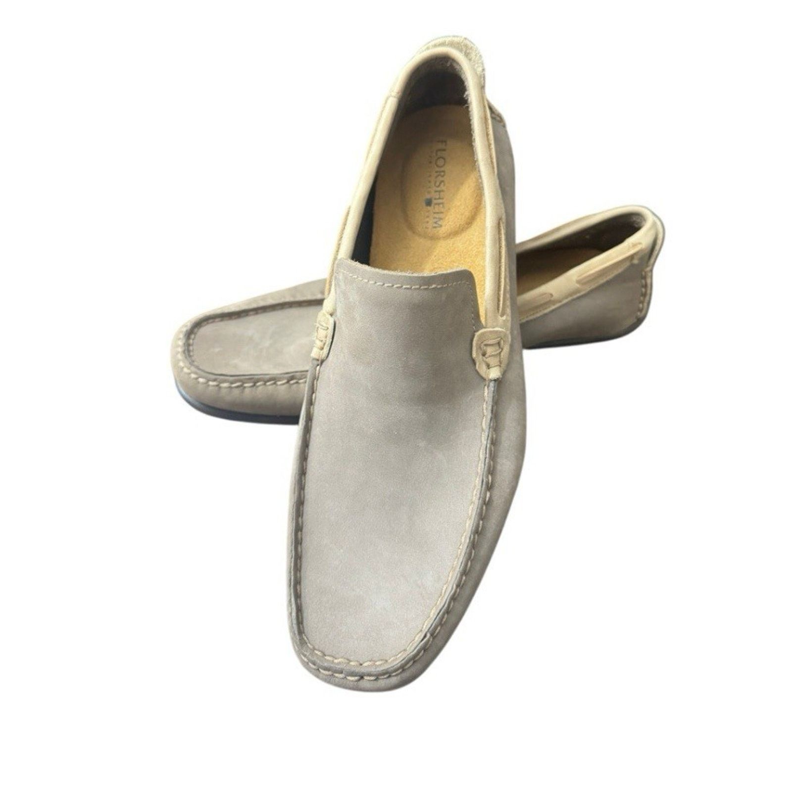 Florsheim Florshem Comfort Technology Grey Beige Color Drivers Shoes, Men's (Size 7.5)
