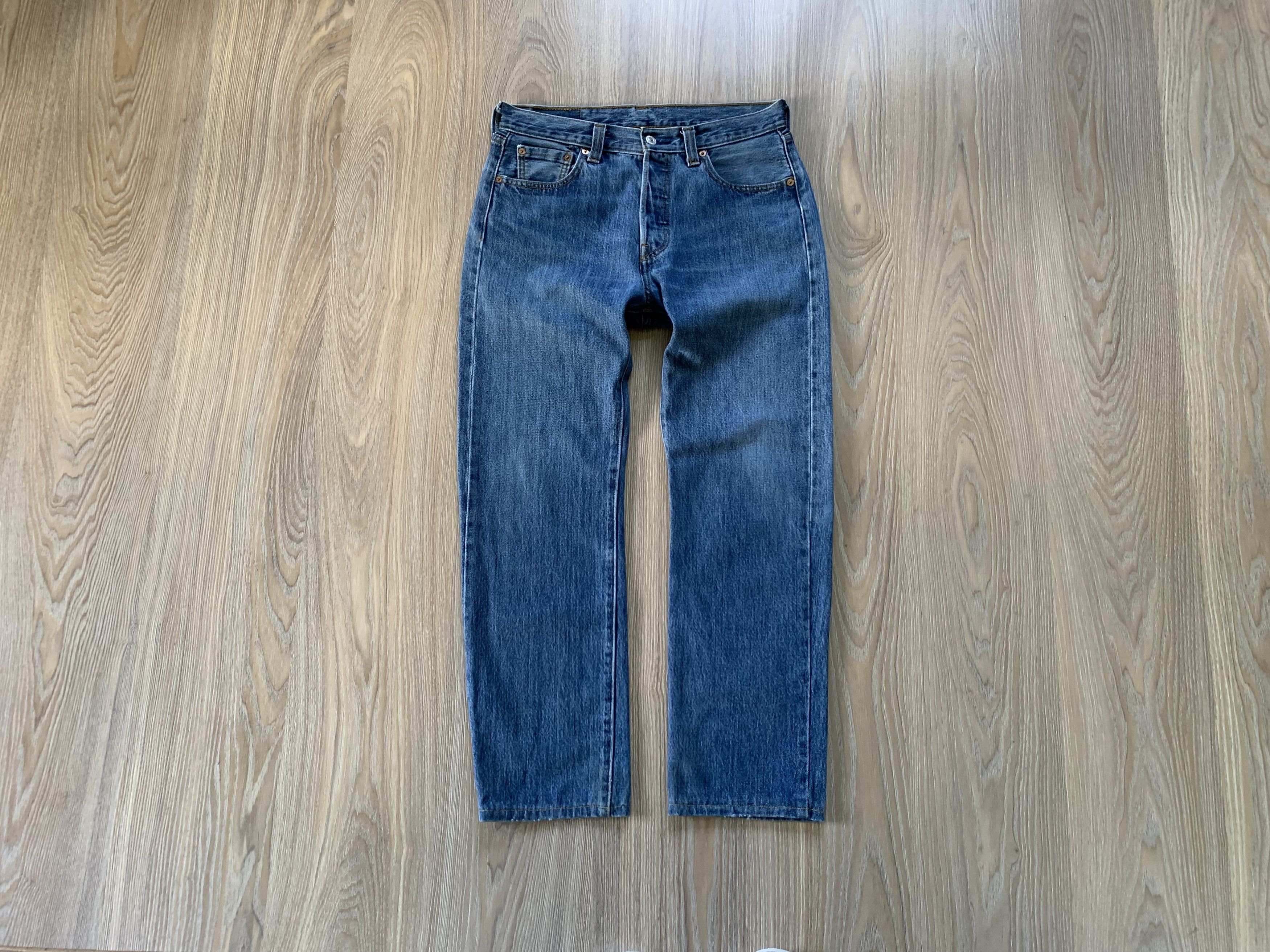 image of Levis x Vintage Levi's 501 Faded Blue Jeans in Light Blue, Men's (Size 30)