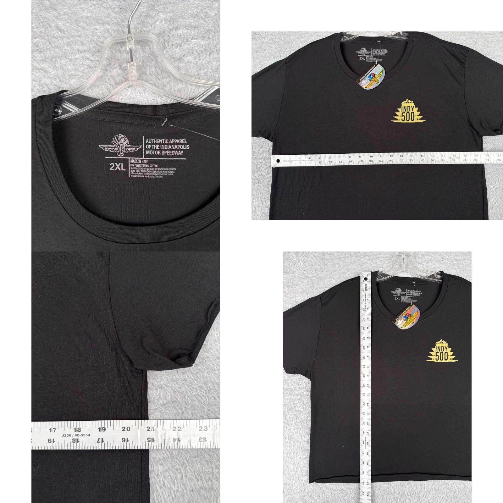 Vintage Indycar Authentics Shirt Womens 2XL Black Indycar Shirt Cropped T-Shirt Casual Short Sleeve Crew Neck Size XXL / US 16-18 / IT 52-54 - 8 Thumbnail