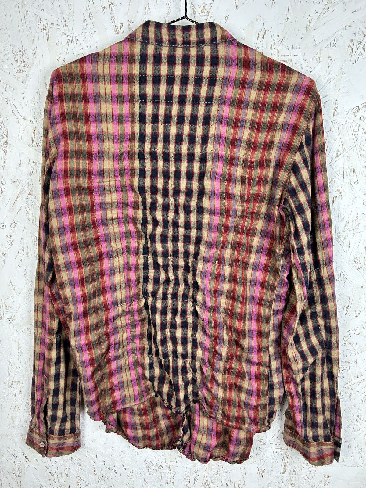 Marithe + Francois Girbaud Vintage Le Jean Marithe Francois Girbaud Checkered Blouse Size L / US 10 / IT 46 - 5 Thumbnail