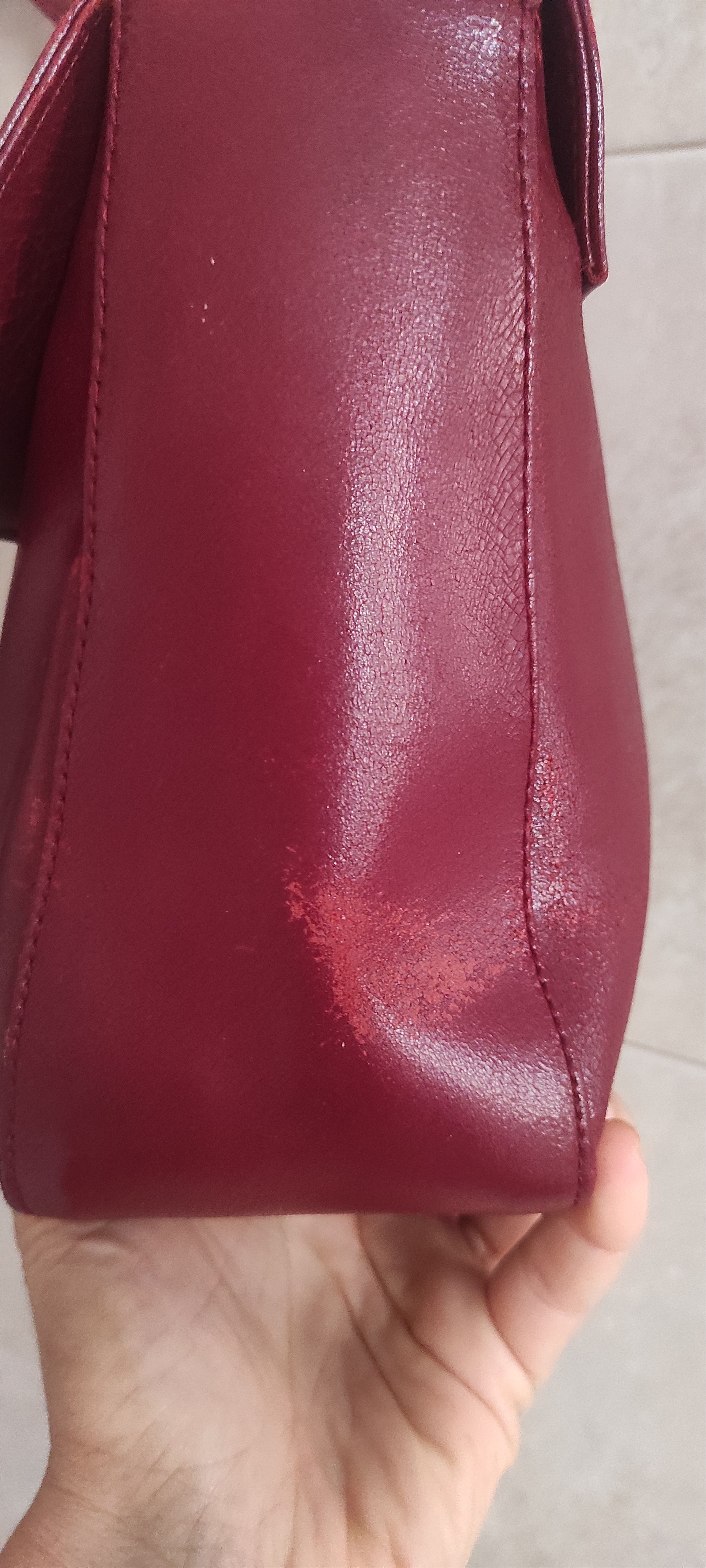 Balenciaga × Genuine Leather × Vintage Vintage Balenciaga Burgundy Monogram Shoulder Bag. Size ONE SIZE - 5 Thumbnail