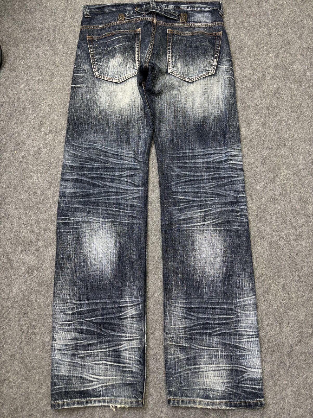 Japanese Brand 💥Insane Artisanal Sorridere Distressed Denim F782 Size US 33 - 18 Thumbnail