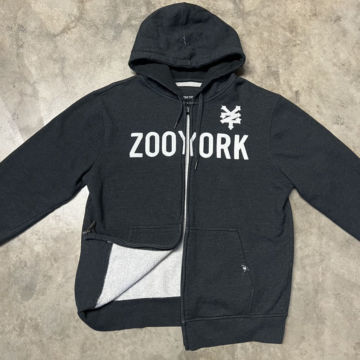 Vintage × Zoo York Vintage 2000’s Y2K Zoo York Full-Zip Hoodie Sweater Size US XL / EU 56 / 4 - 4 Thumbnail
