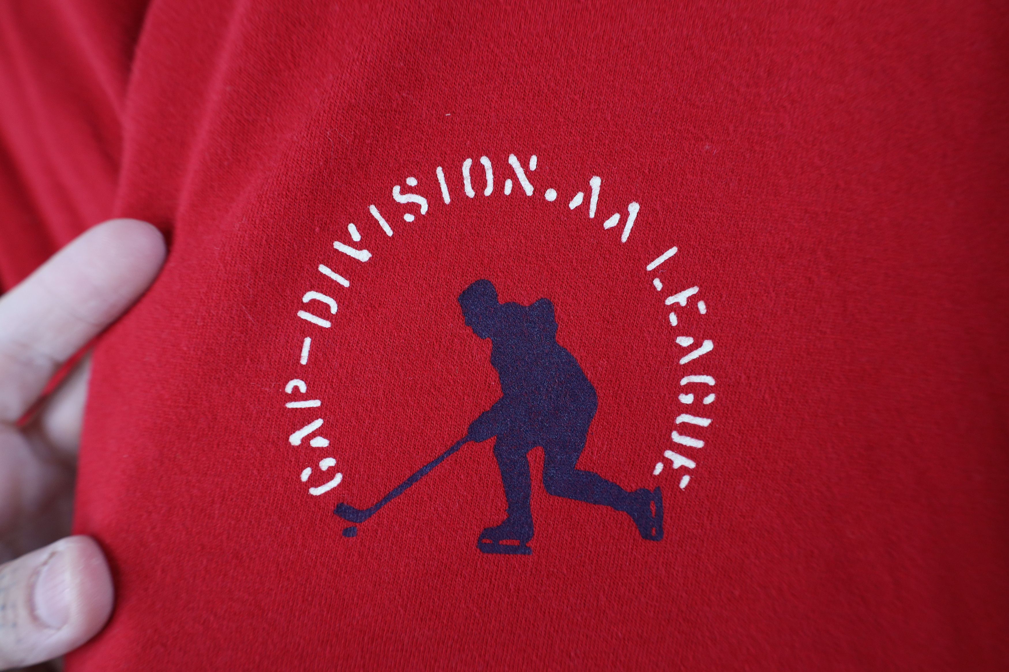 Gap Vintage Gap Spell Out Hockey Long Sleeve T-Shirt Red Cotton Size US L / EU 52-54 / 3 - 4 Thumbnail