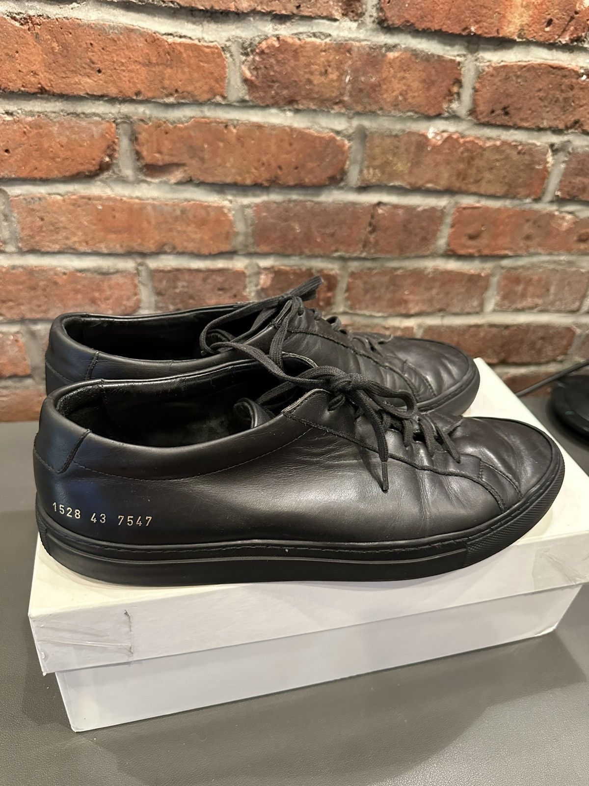 image of Common Projects Original Achilles Low Black Shoes, Men's (Size 10)