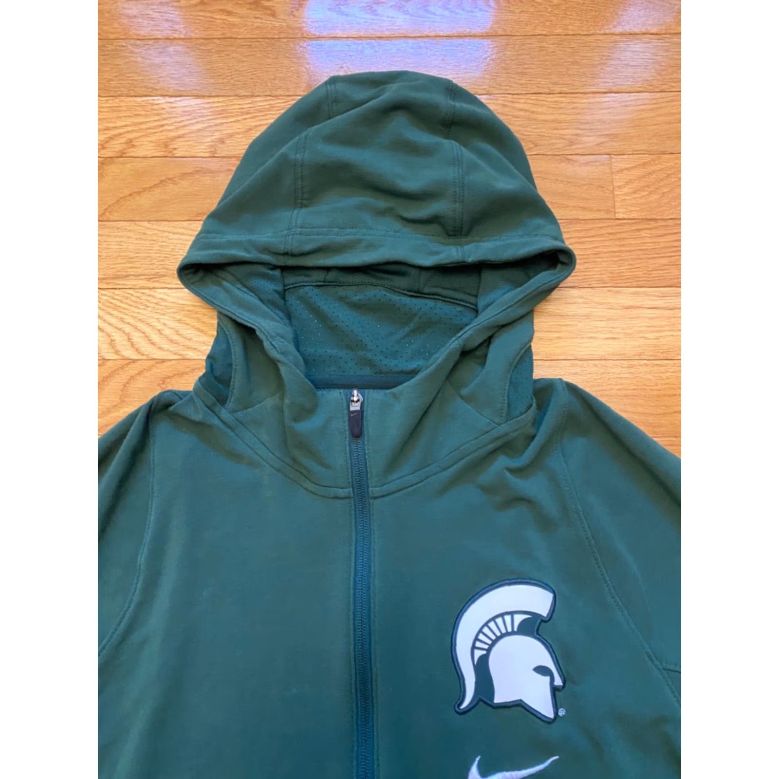 Nike Nike Elite Michigan Spartans Dri-Fit Full Zip Jacket Green Mens Sz L Size US L / EU 52-54 / 3 - 3 Thumbnail