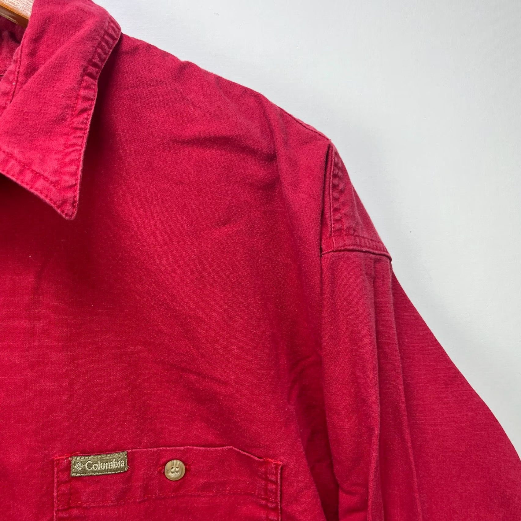 Vintage VINTAGE Columbia Outdoors Button Up Long Sleeve Shirt XL Red 90s Mens Button-Up Collared Pocket Shirt Size US XL / EU 56 / 4 - 3 Thumbnail