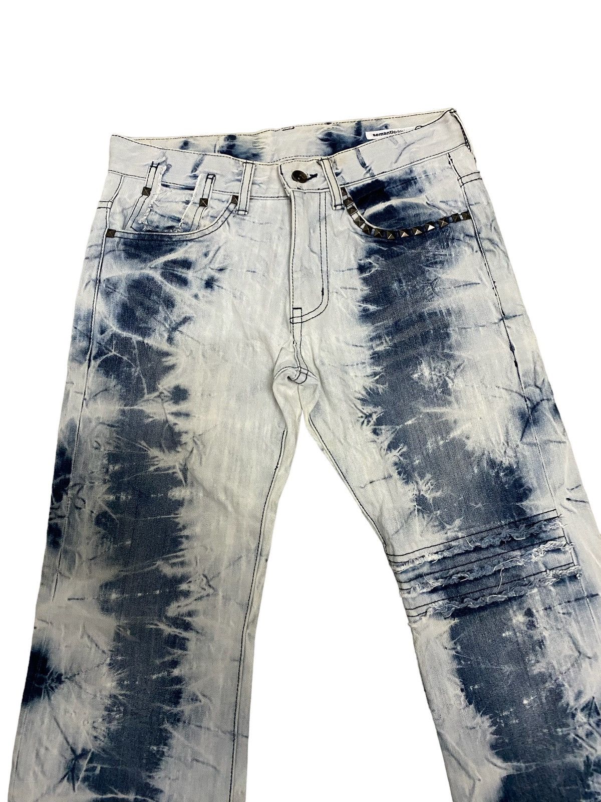 Japanese Brand Vintage Semantic Design Tie Dye Denim Jeans Size US 30 / EU 46 - 3 Thumbnail