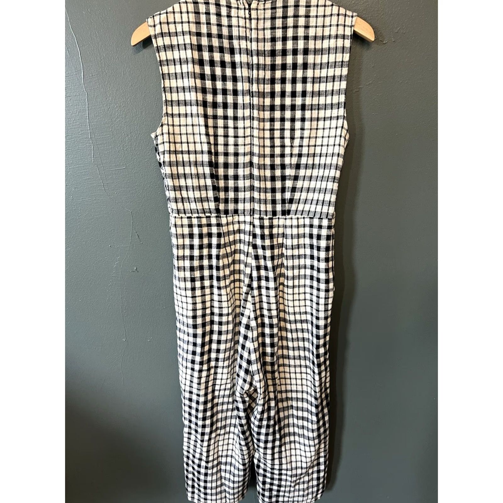 Urban Outfitters VINTAGE Urban Outfitters Ellery Surplice Gingham Plaid Jumpsuit w/ Pockets Shirt? No, one-piece Size 26" / US 2 / IT 38 - 3 Thumbnail