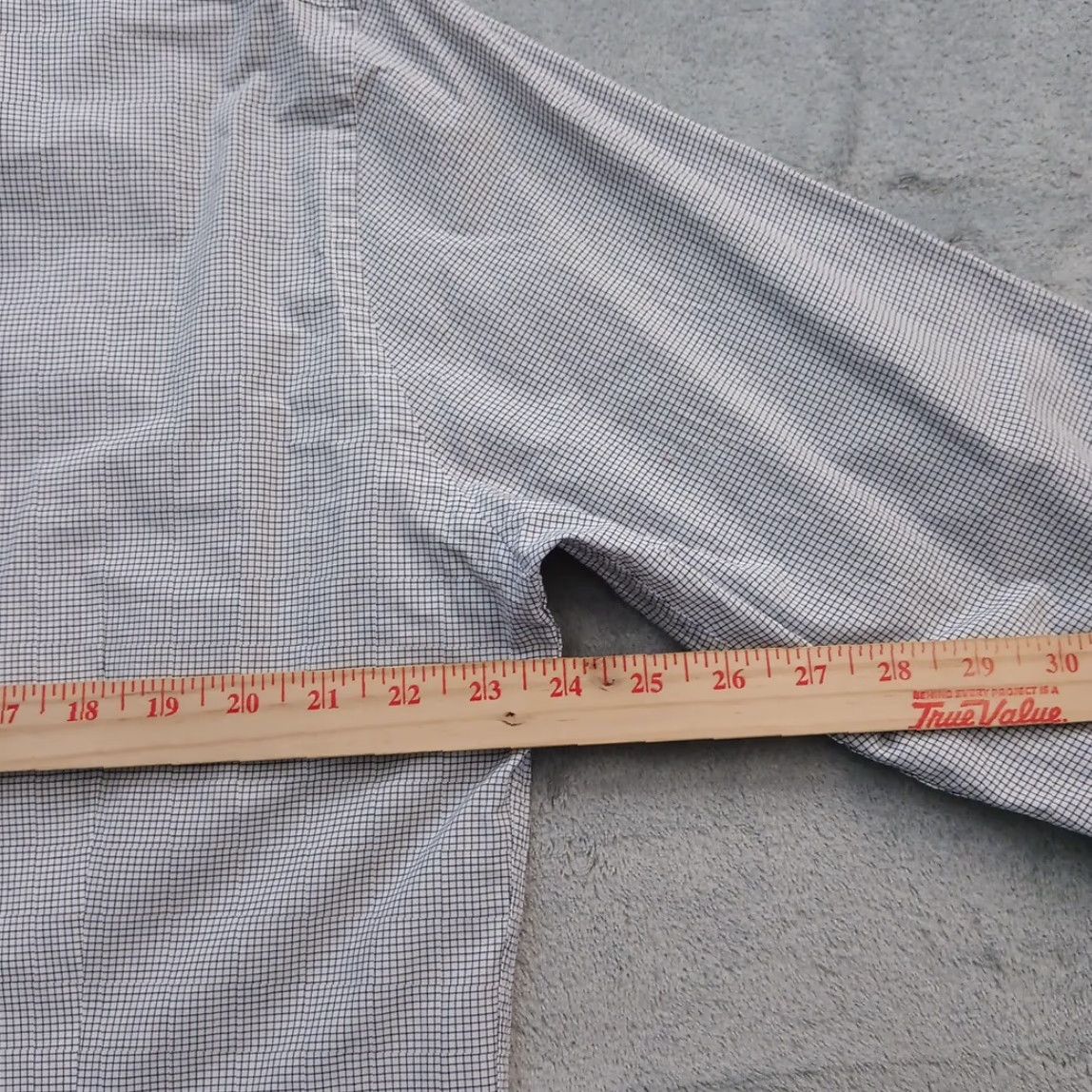 Express Express Shirt Mens XL Blue Check Long Sleeve Button-Up Cotton Size US XL / EU 56 / 4 - 7 Thumbnail