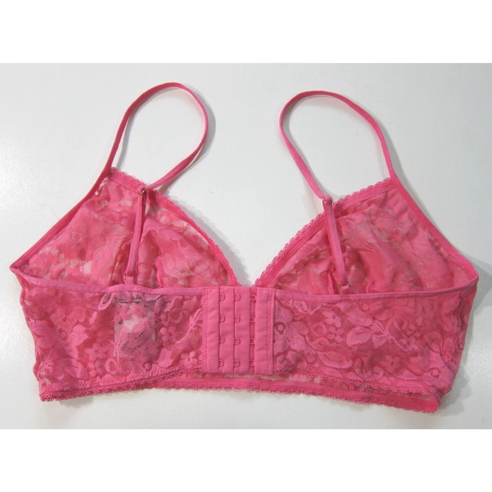 Vintage INC International Concepts Pink Lace Spaghetti Strap Bralette Bra Women Large Size ONE SIZE - 2 Thumbnail