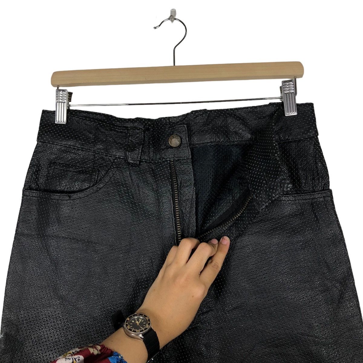 Japanese Brand 🔥Soft Leather Pants Racing Motorcross Wear Japan Size US 30 / EU 46 - 9 Thumbnail