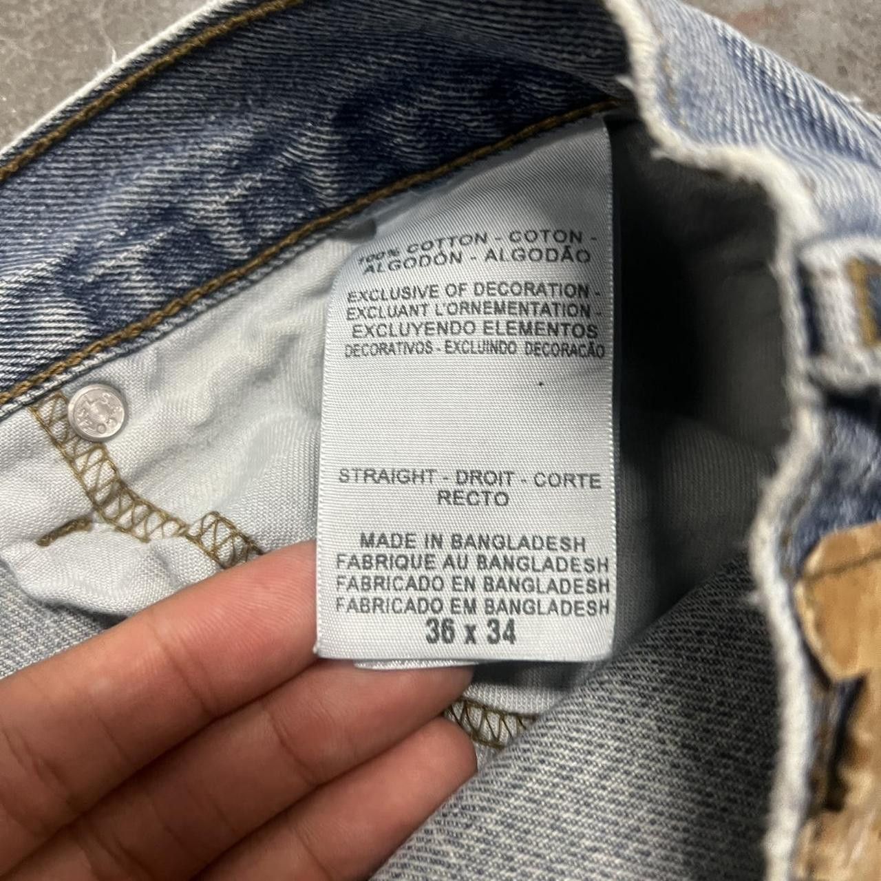 Levi's × Vintage Vintage Y2K Baggy Levis Skater Light Blue Wash Denim Jeans! Size US 36 / EU 52 - 8 Thumbnail