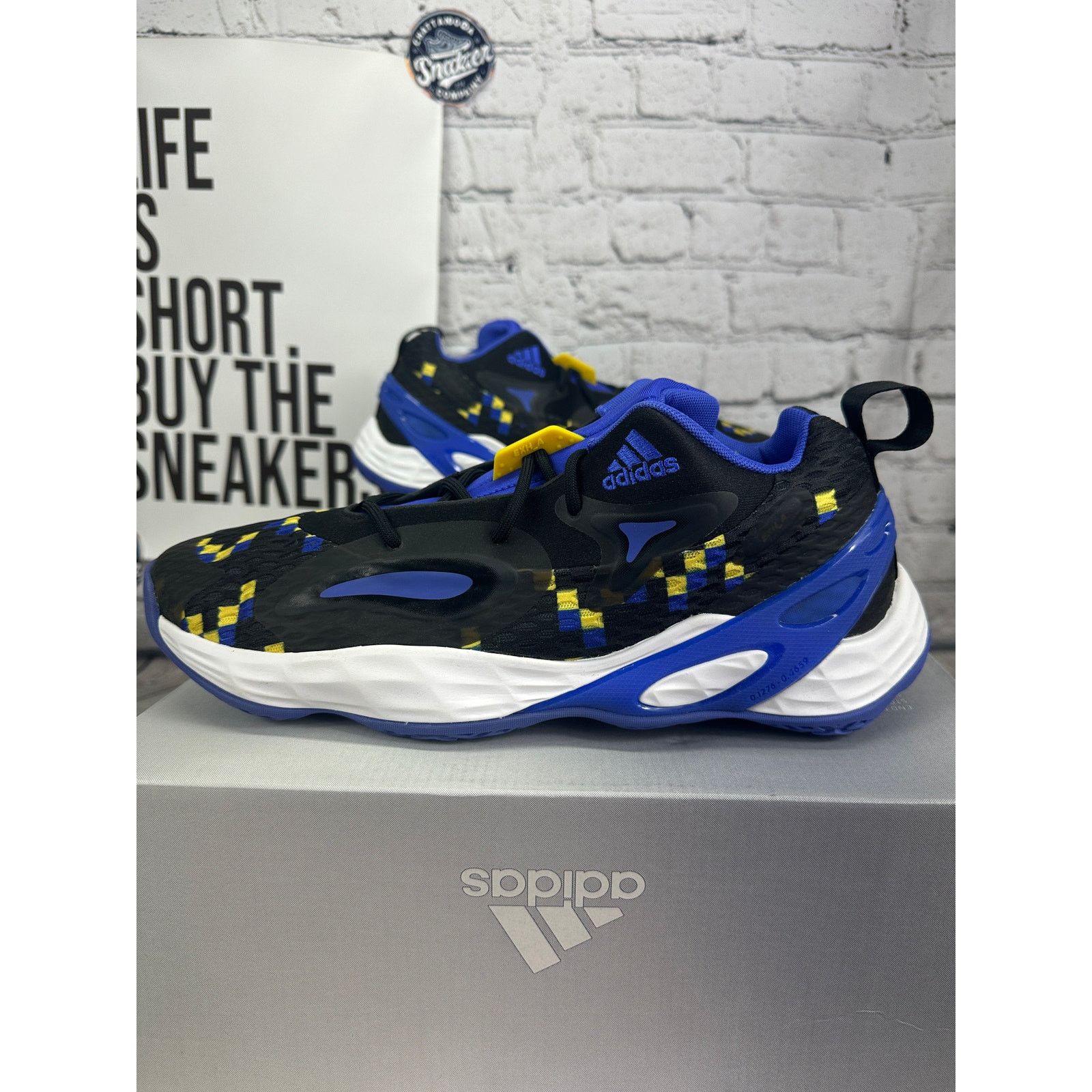 Adidas Adidas Exhibit A Low Basketball Shoes Mens 11 Blue Black Size US 11 / EU 44 - 1 Thumbnail