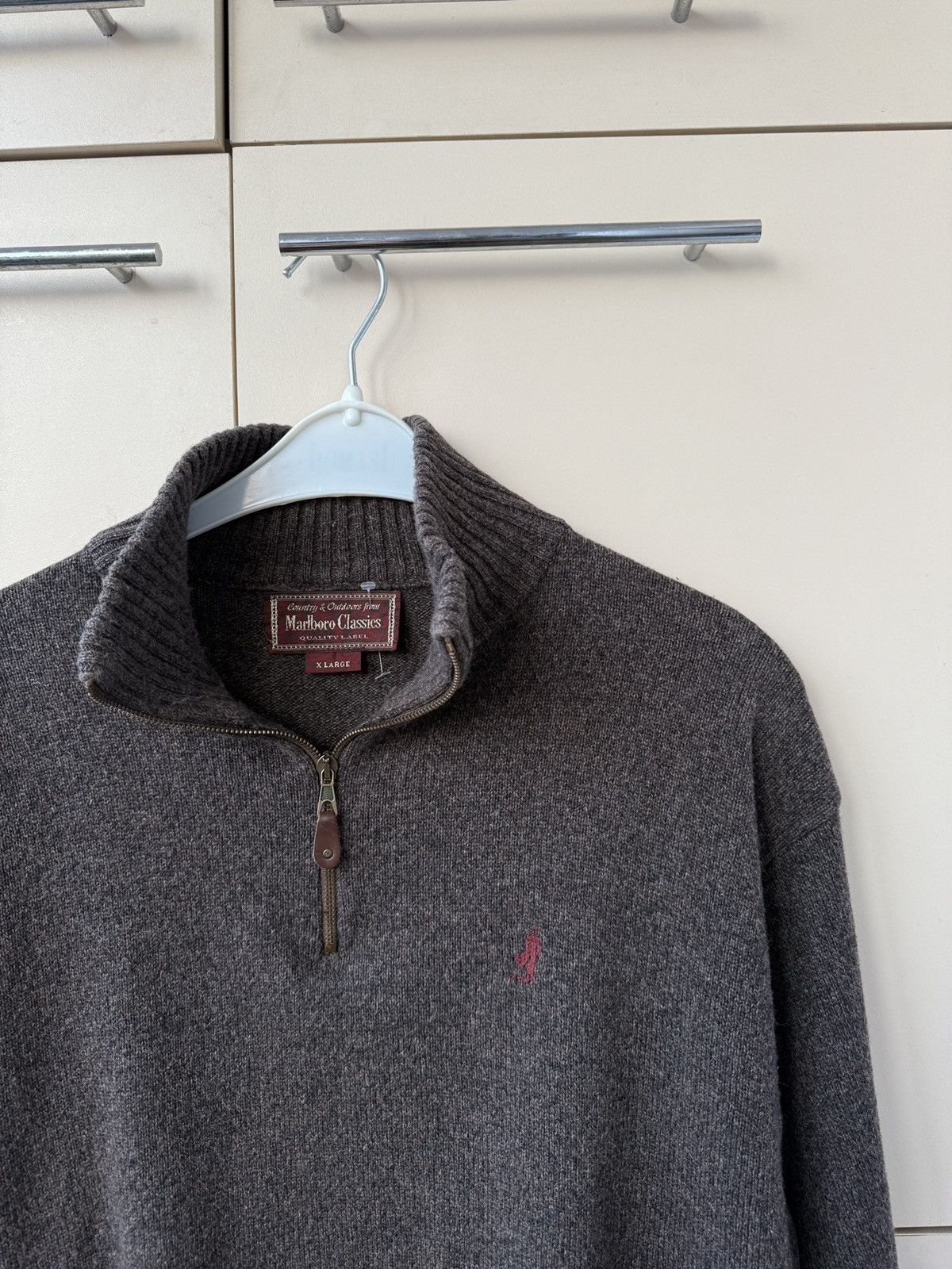 Marlboro Classics Marlboro classics Knit Wool sweater 1/3 zip brown 90s Size US XL / EU 56 / 4 - 12 Thumbnail