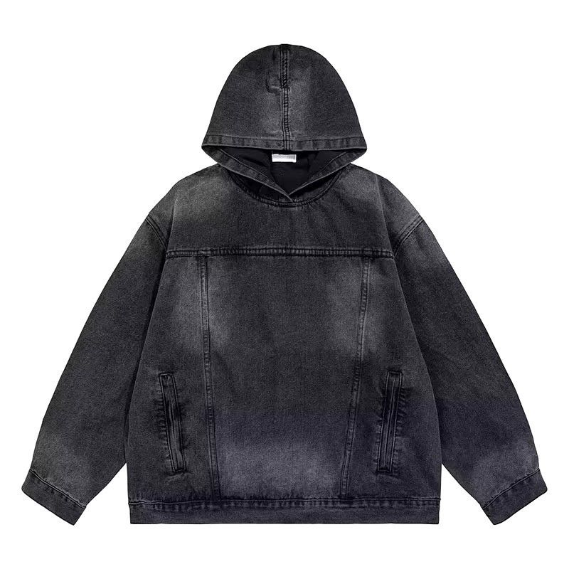 Japanese Brand × Vintage Y2K Oversized Hoodie Distressed Denim Pockets Size US XXL / EU 58 / 5 - 2 Thumbnail