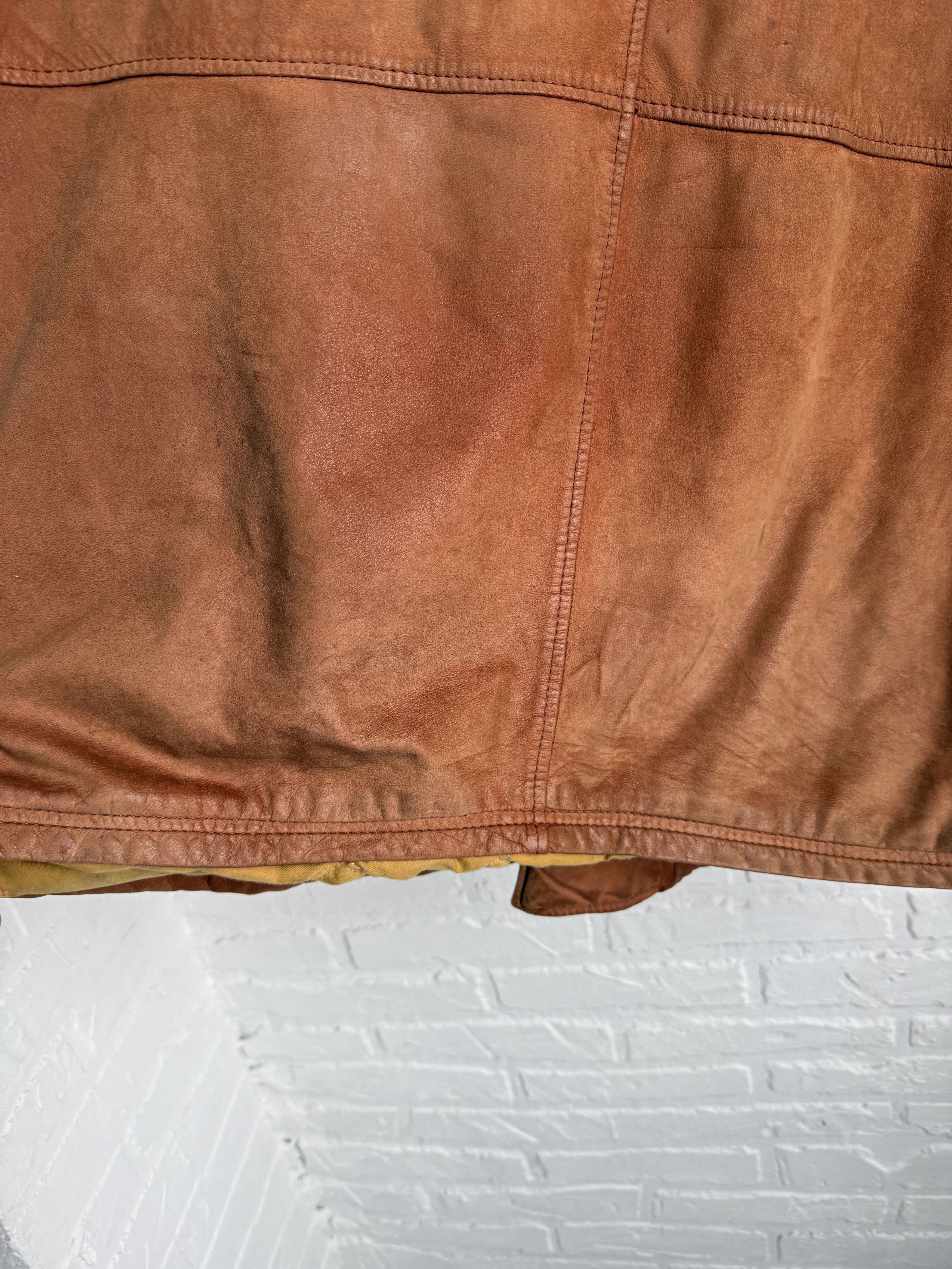 Hugo Boss Vintage 90s Hugo Boss Leather duffle coat toggle jacket Size US L / EU 52-54 / 3 - 20 Thumbnail