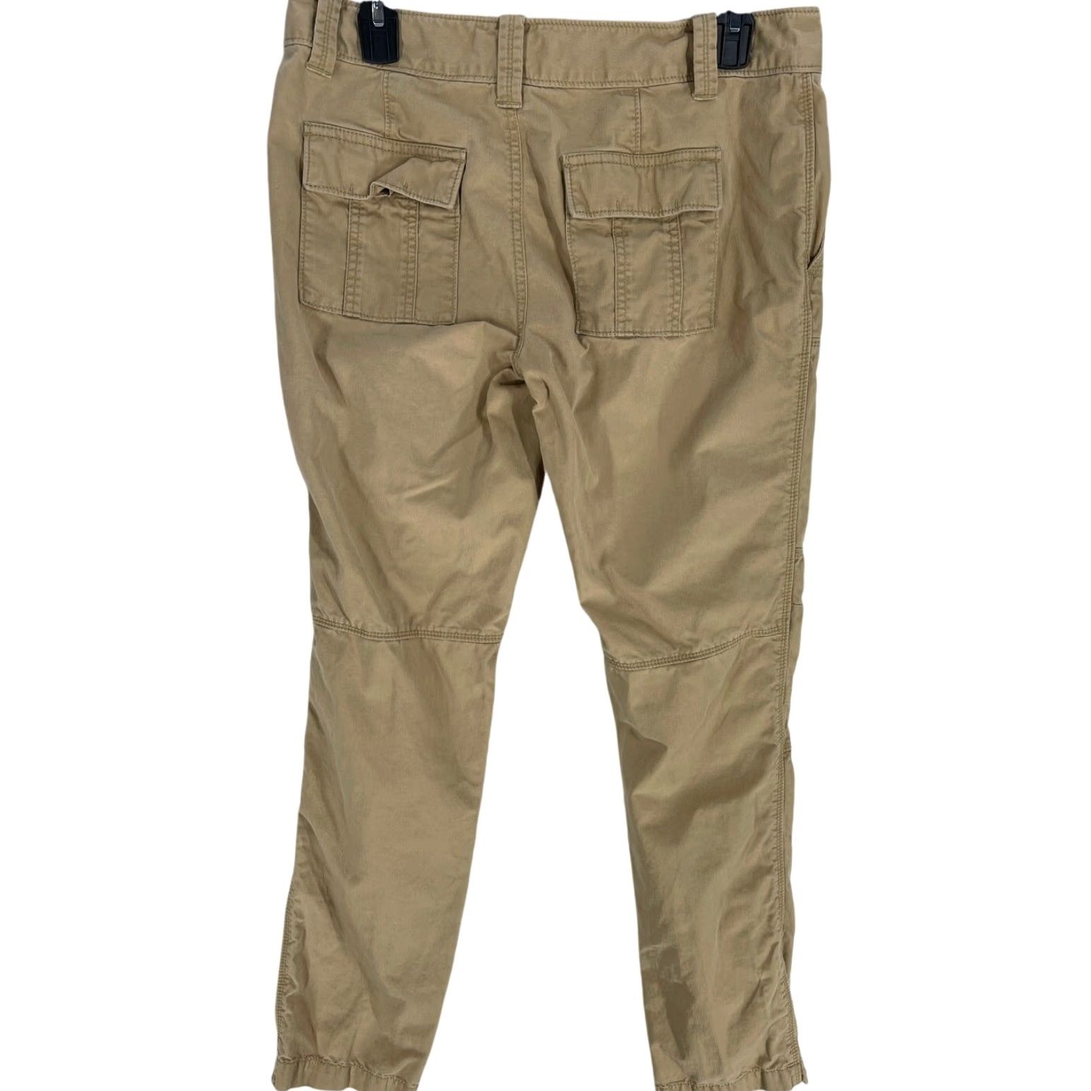 Ann Taylor LOFT Pants Womens Size 6 Tan Cargo Jogger 100% Cotton Safari Urban Utility Size 24" / US 00 / IT 34 - 2 Thumbnail