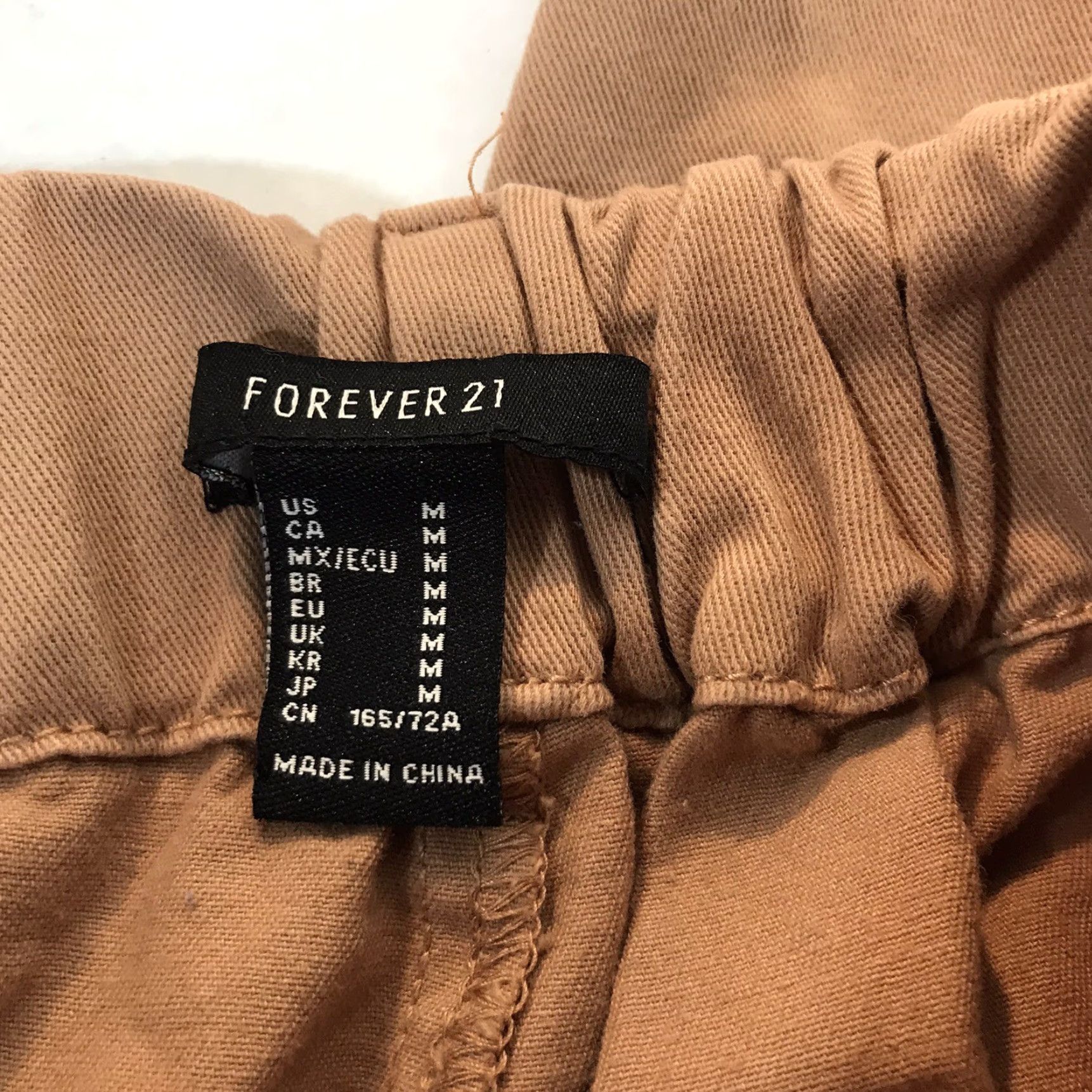Forever 21 FOREVER 21 Brown Cargo Joggers Pants Womens Size M Tapered Regular Fit Size 32" / US 10 / IT 46 - 3 Thumbnail