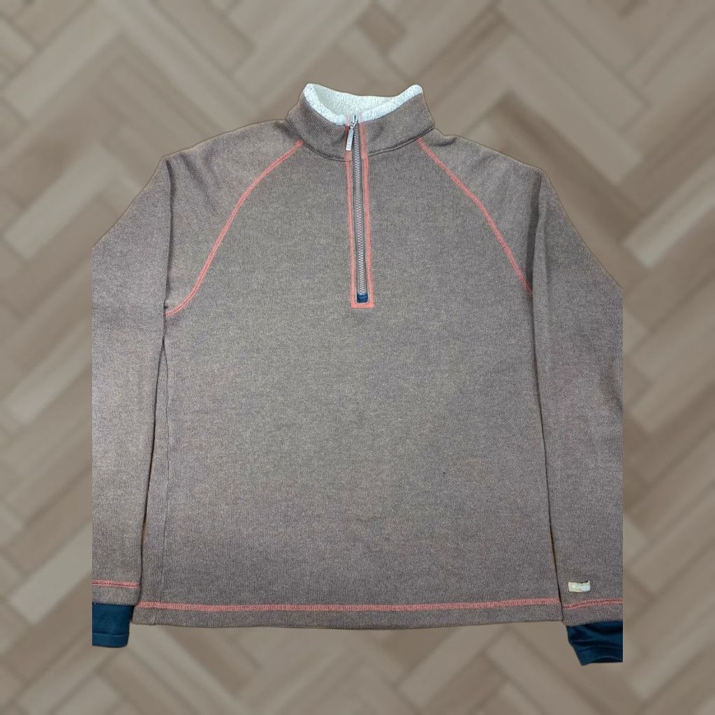 Vintage VINTAGE Columbia 1/4 Zip Brown Pullover Sweater Men’s Size Medium M #2574 Size US M / EU 48-50 / 2 - 1 Thumbnail