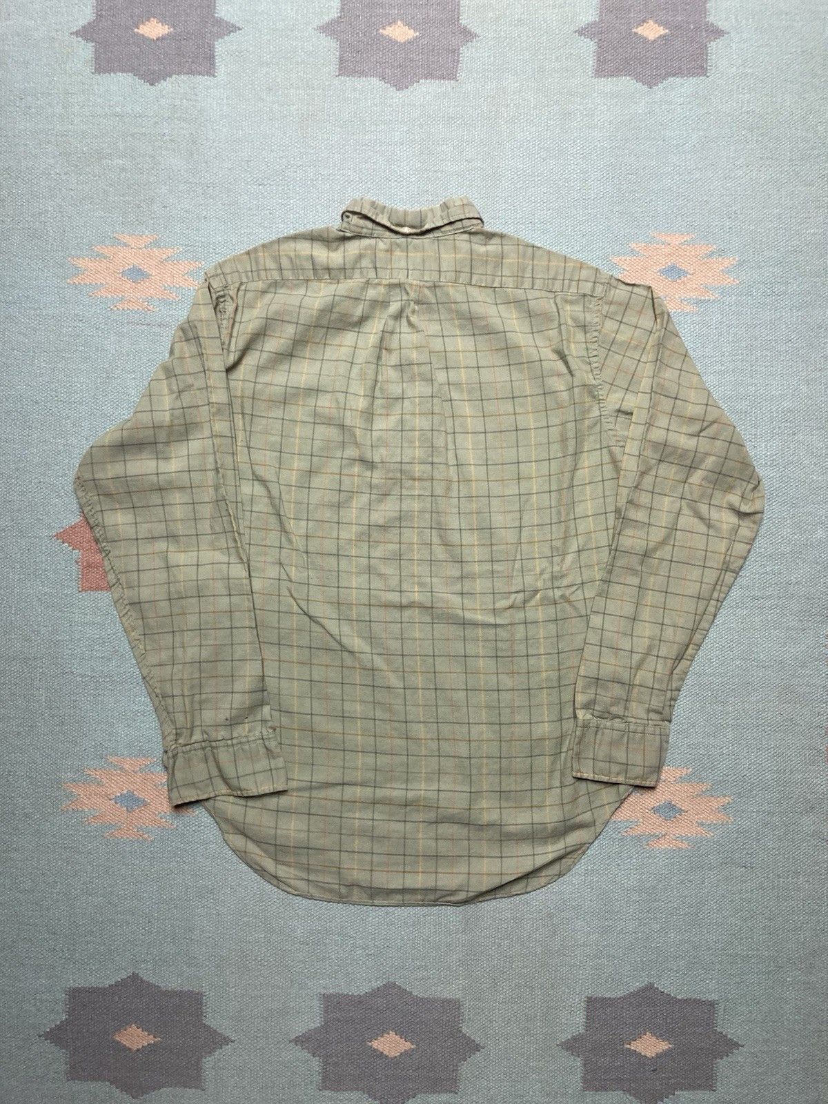 Vintage Vintage 60s 70s button shirt distressed plaid men’s large Size US L / EU 52-54 / 3 - 8 Thumbnail