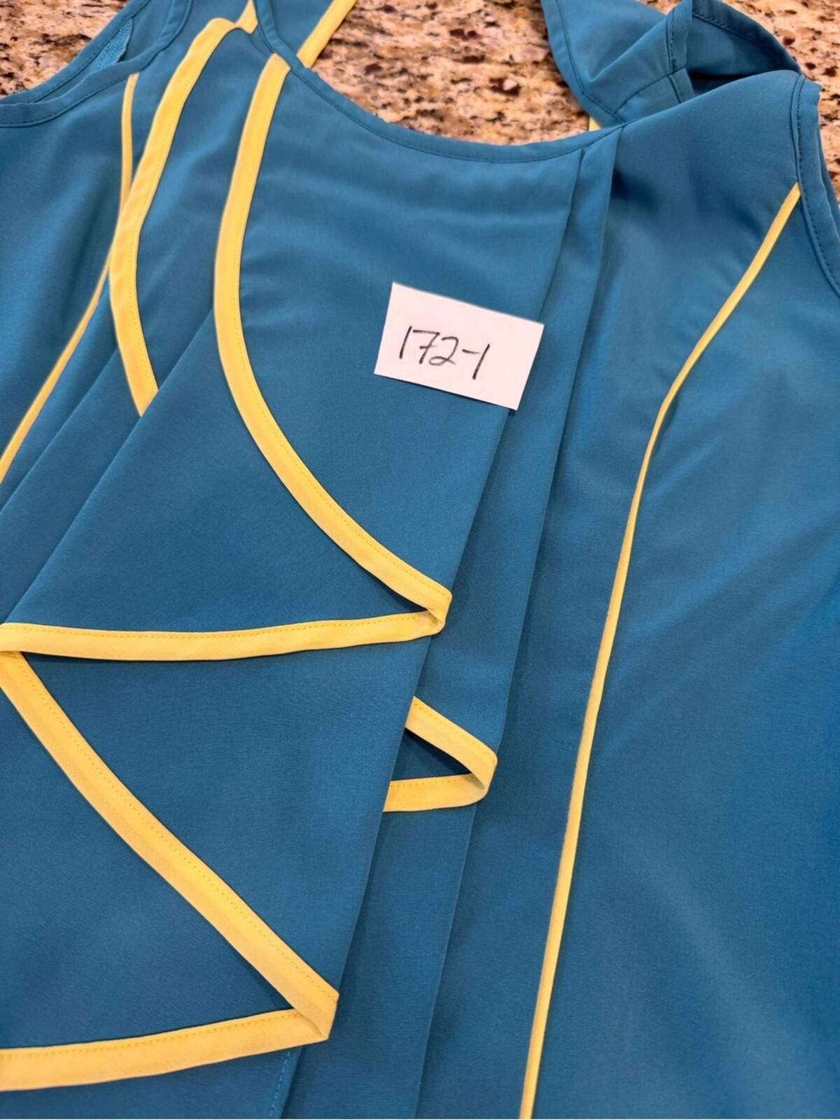 Minnetonka Minuet sleeveless top teal blue yellow trim SZ M Size M / US 6-8 / IT 42-44 - 12 Thumbnail